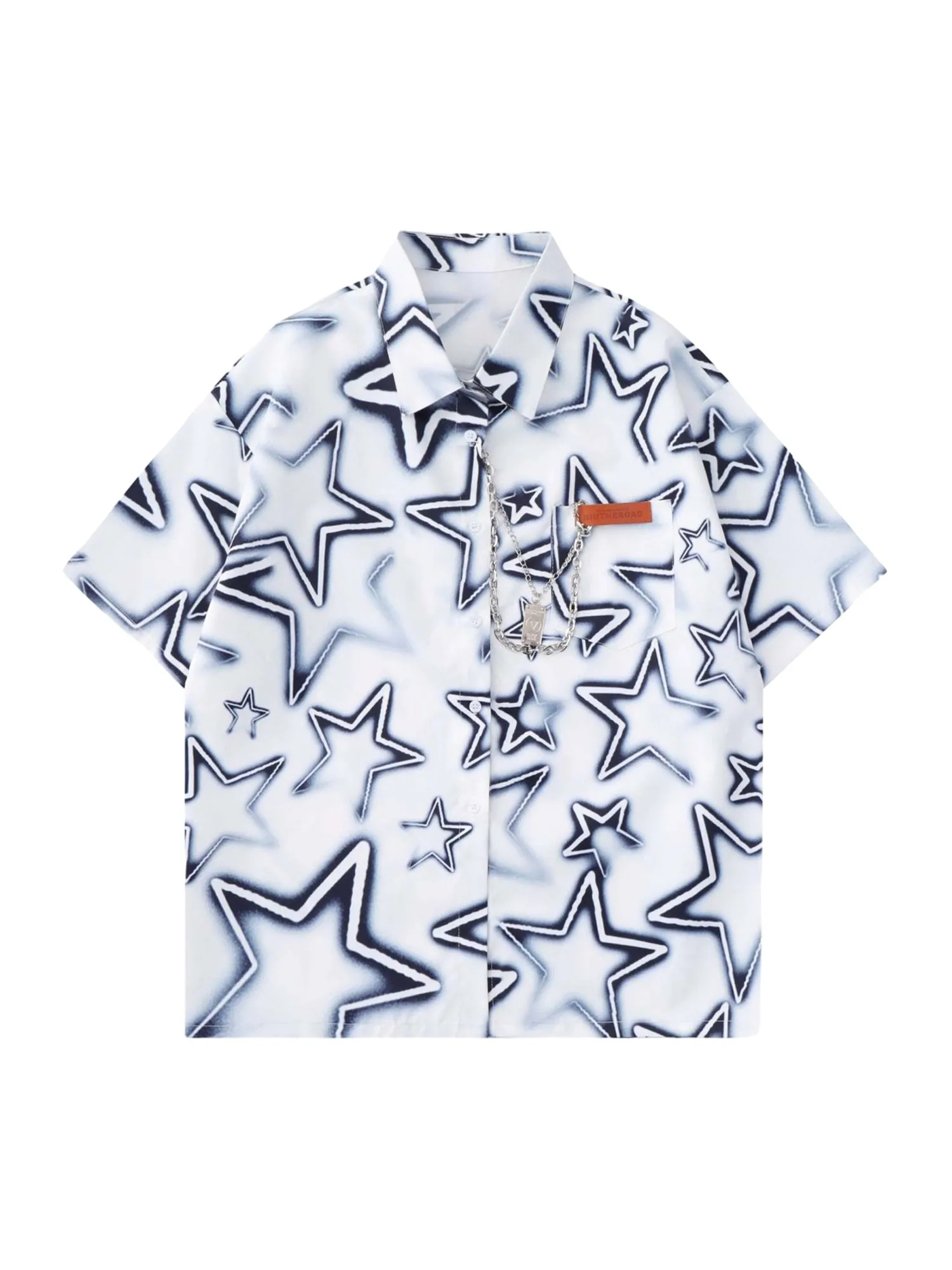 Thesupermade Chain Decorated Star Shirt sold by Thesupermade