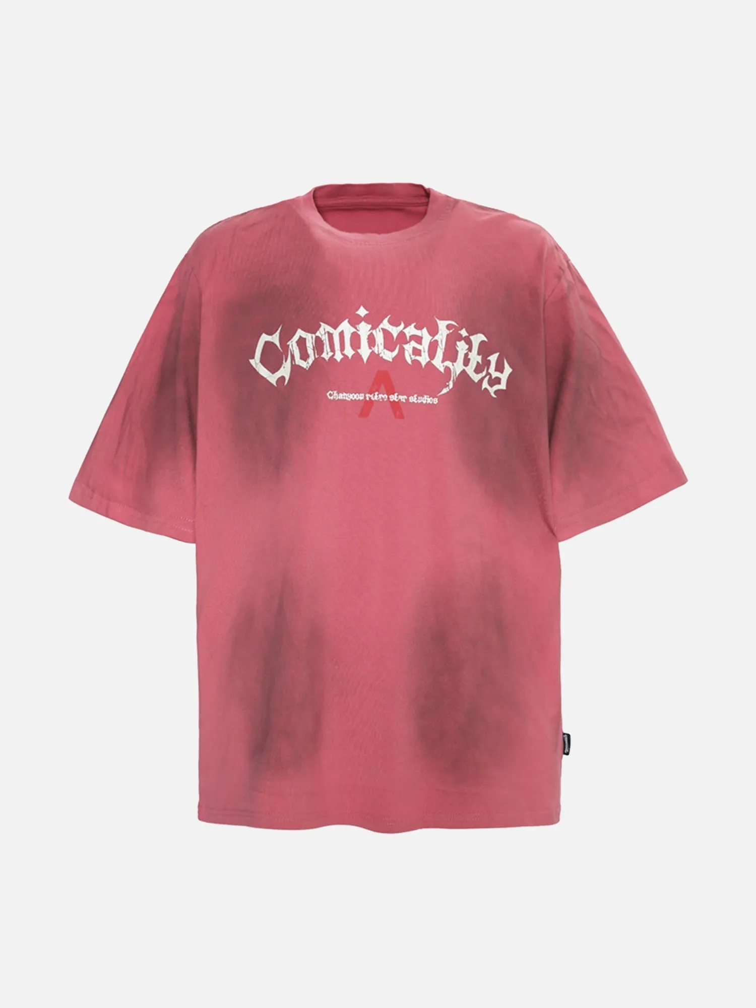 Inverted V Letter Print Spray Color T-shirt sold by Thesupermade product image thumbnail 5