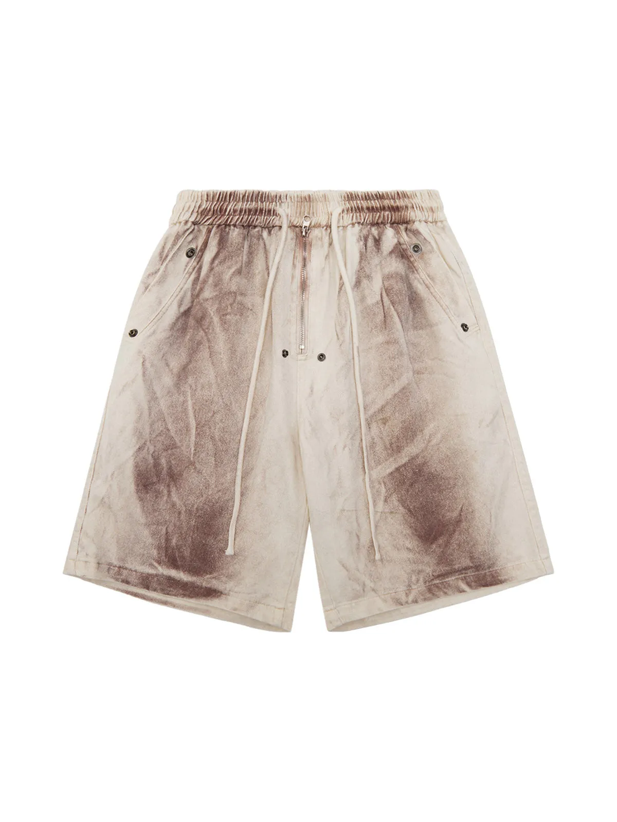 Thesupermade Spray-painted Woodcut Hip-Hop Shorts sold by Thesupermade