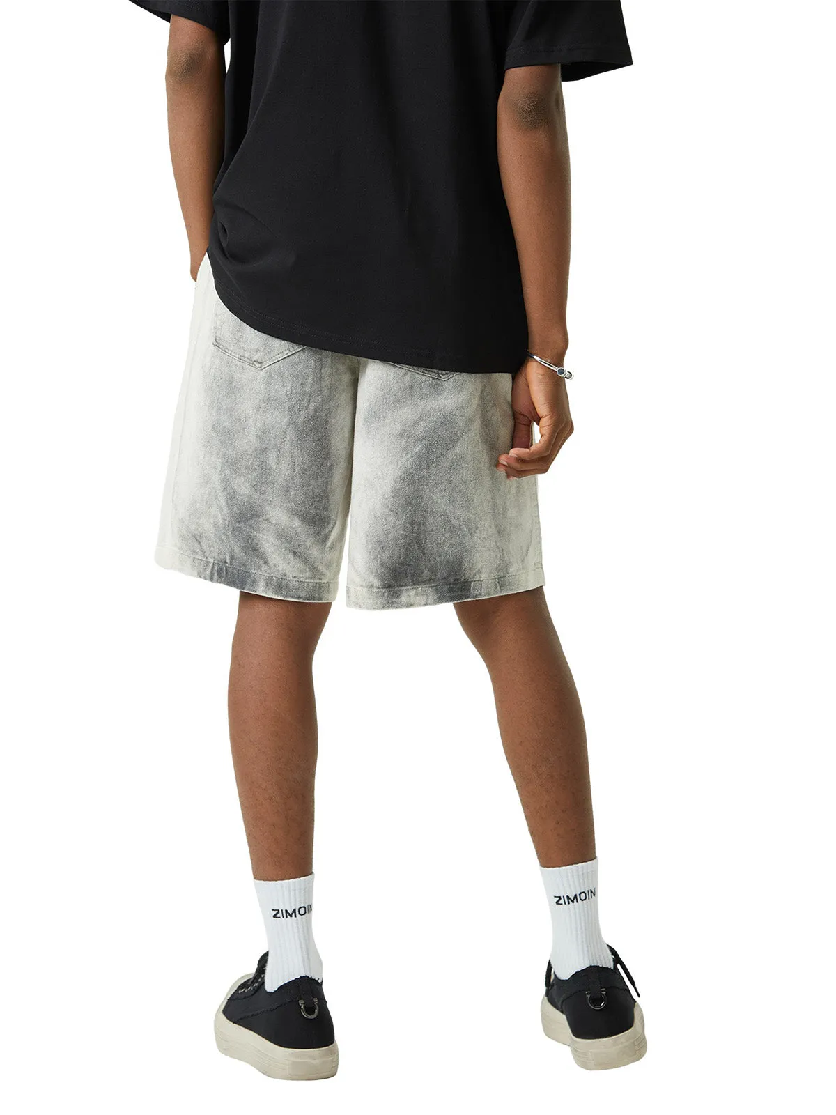 Thesupermade Spray-painted Woodcut Hip-Hop Shorts sold by Thesupermade product image thumbnail 3