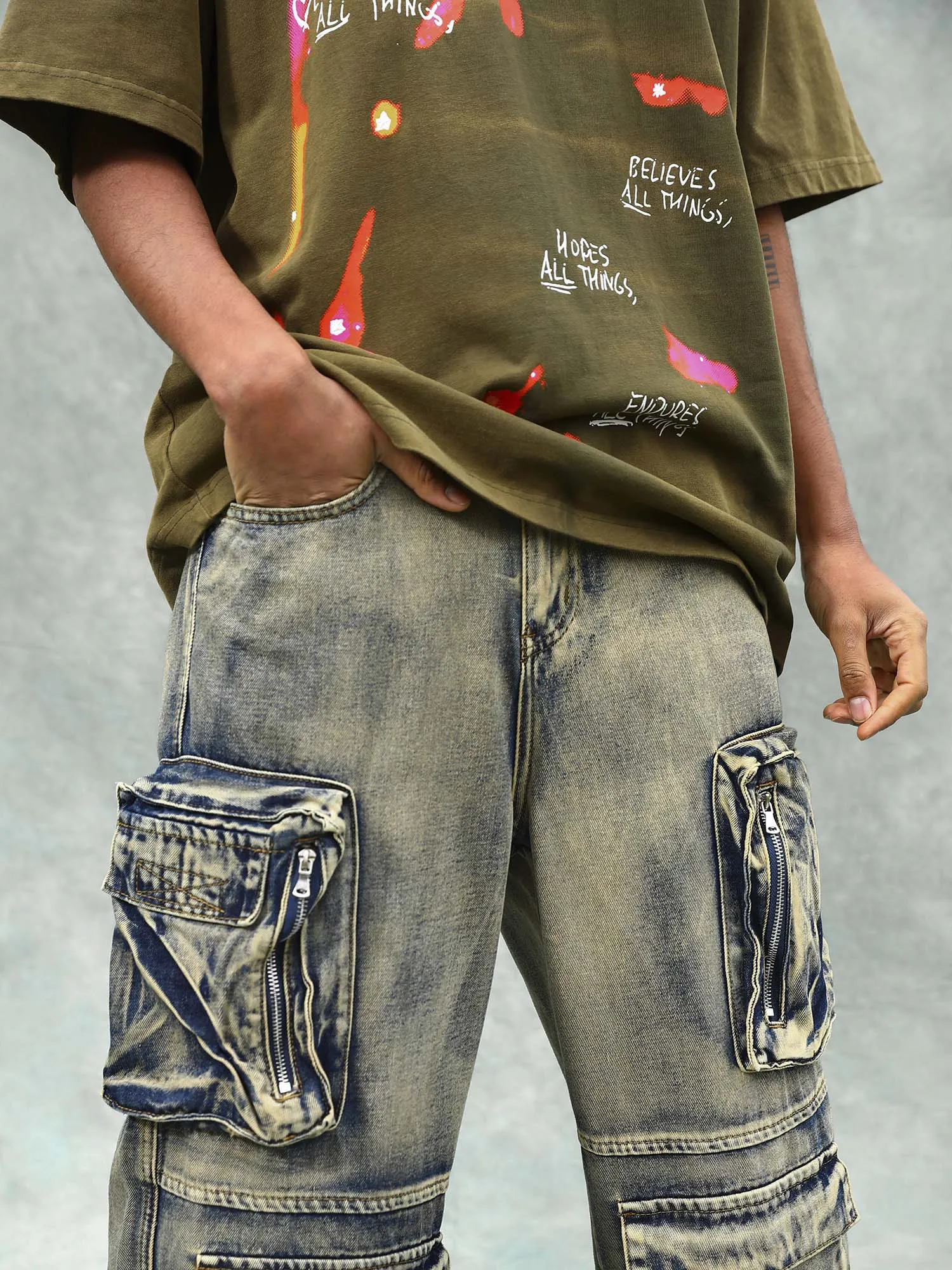 Thesupermade Vintage Washed Multifunctional Denim Overalls - 1967 sold by Thesupermade product image thumbnail 4