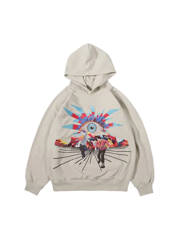 Thesupermade Evil Eye Embroidered Hoodie sold by Thesupermade