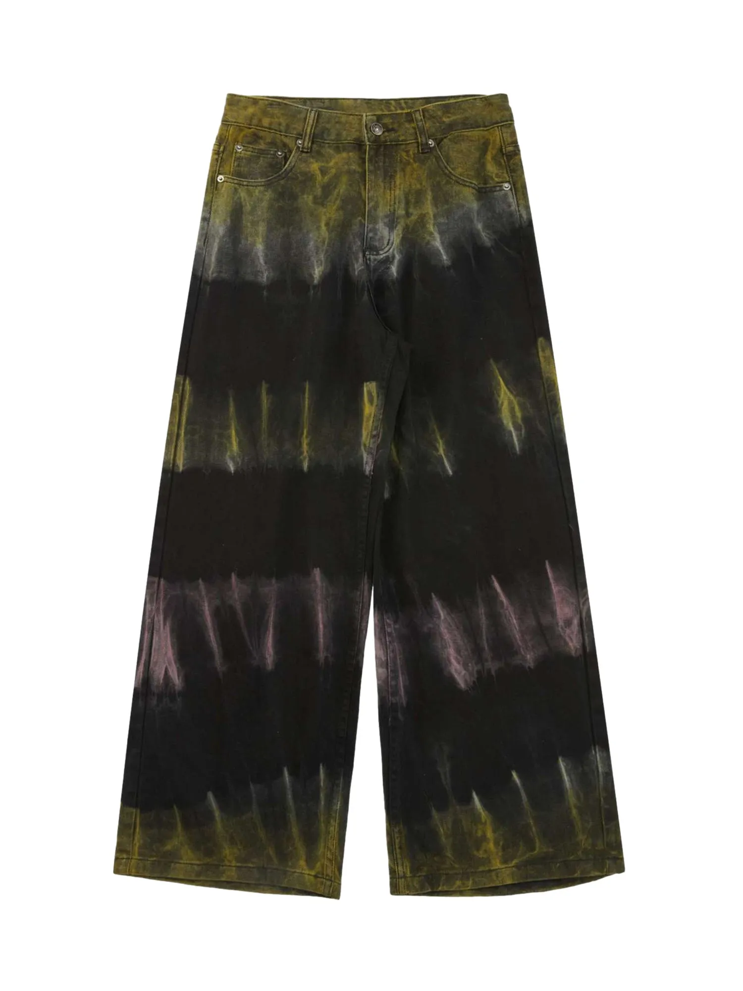 Thesupermade Graffiti Fun Tie-Dye Straight Jeans sold by Thesupermade
