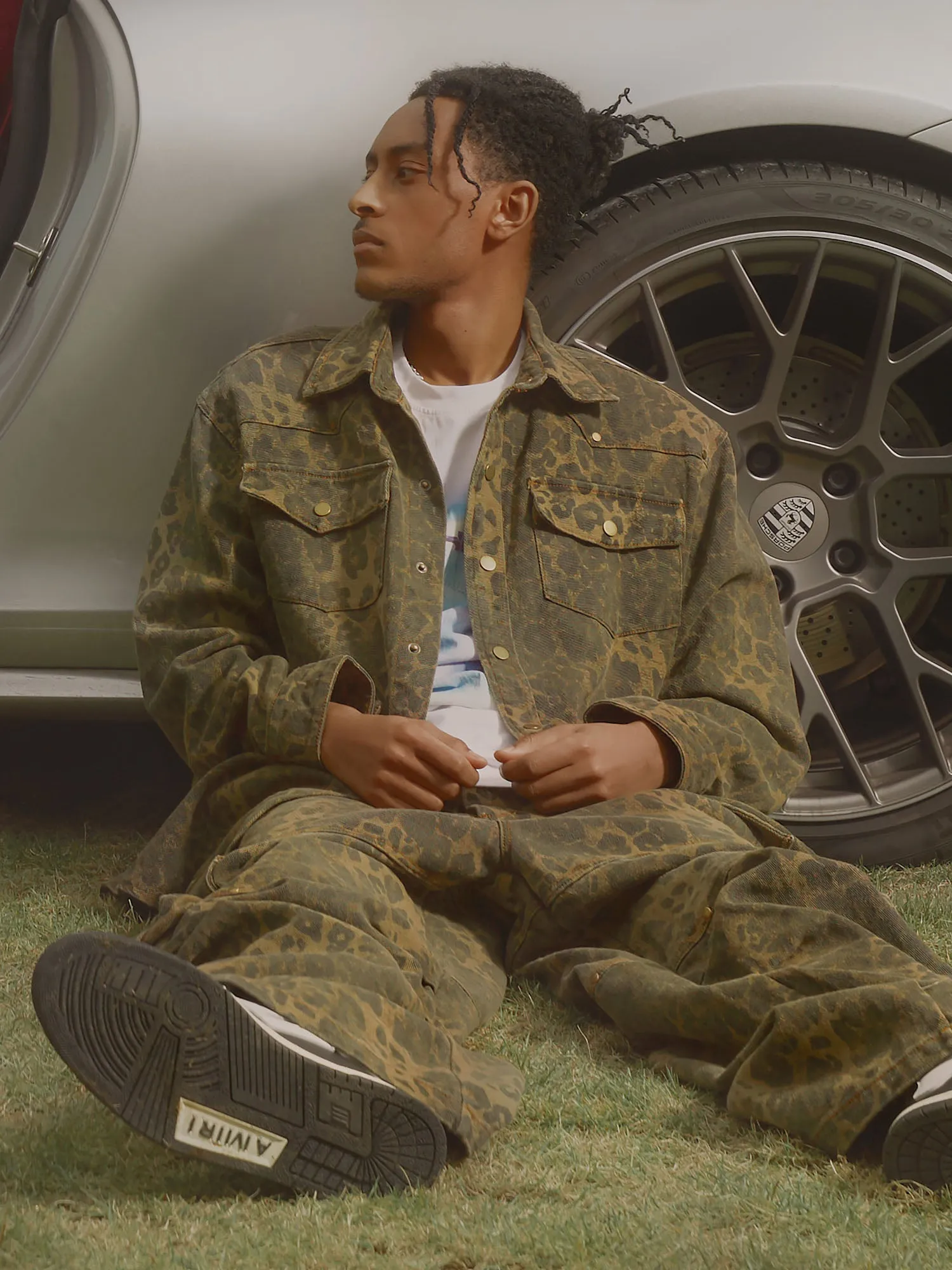 Thesupermade Leopard Print Distressed Washed Patchwork Suit - 1971 sold by Thesupermade product image thumbnail 5