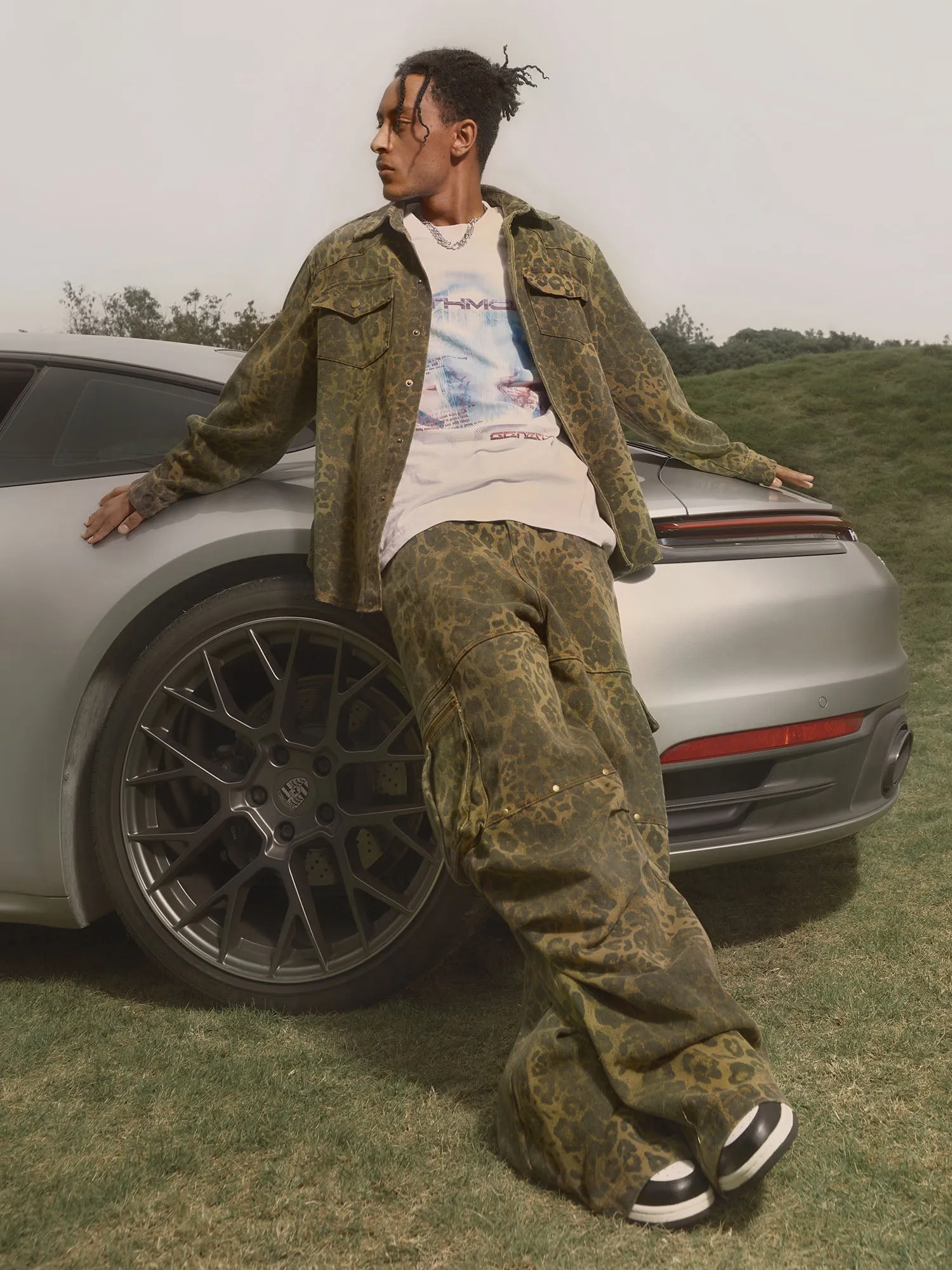 Thesupermade Leopard Print Distressed Washed Patchwork Suit - 1971 sold by Thesupermade product image thumbnail 4