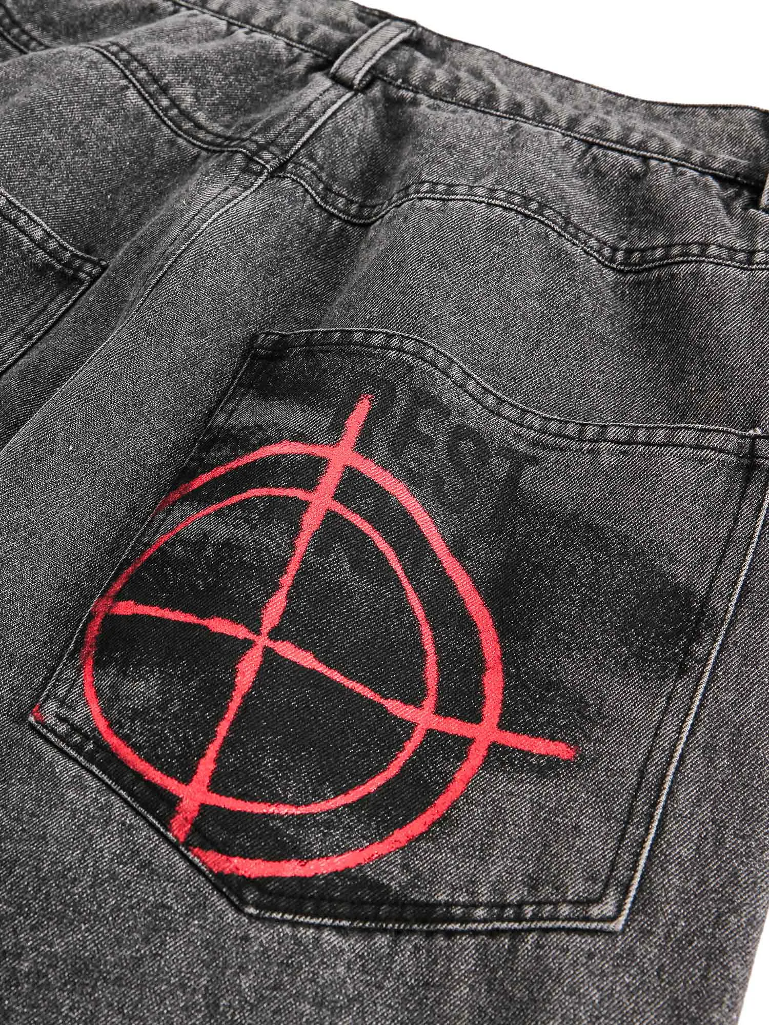 Thesupermade High Street Hip-hop Fun Print Jeans sold by Thesupermade product image thumbnail 4