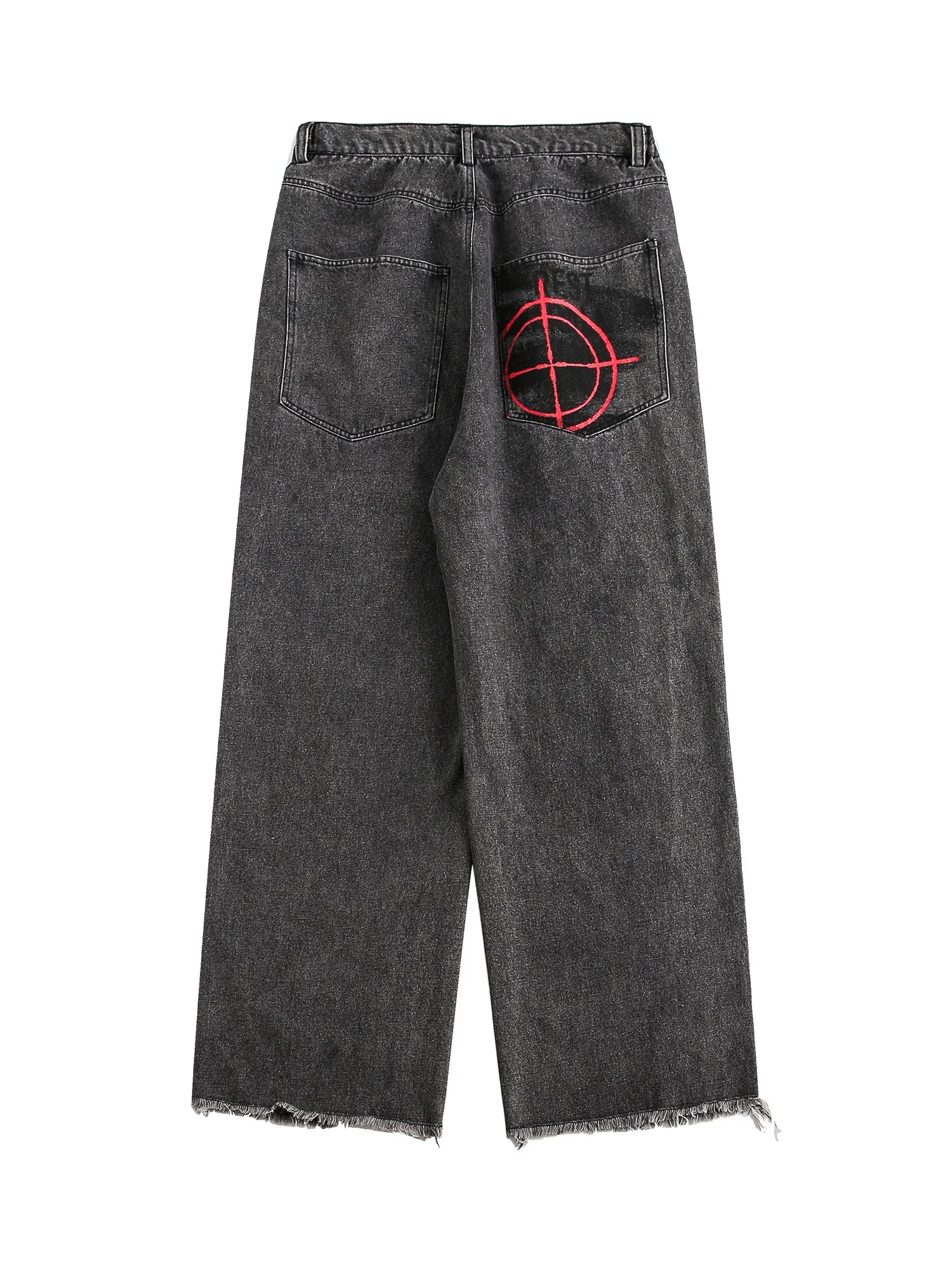 Thesupermade High Street Hip-hop Fun Print Jeans sold by Thesupermade product image thumbnail 2