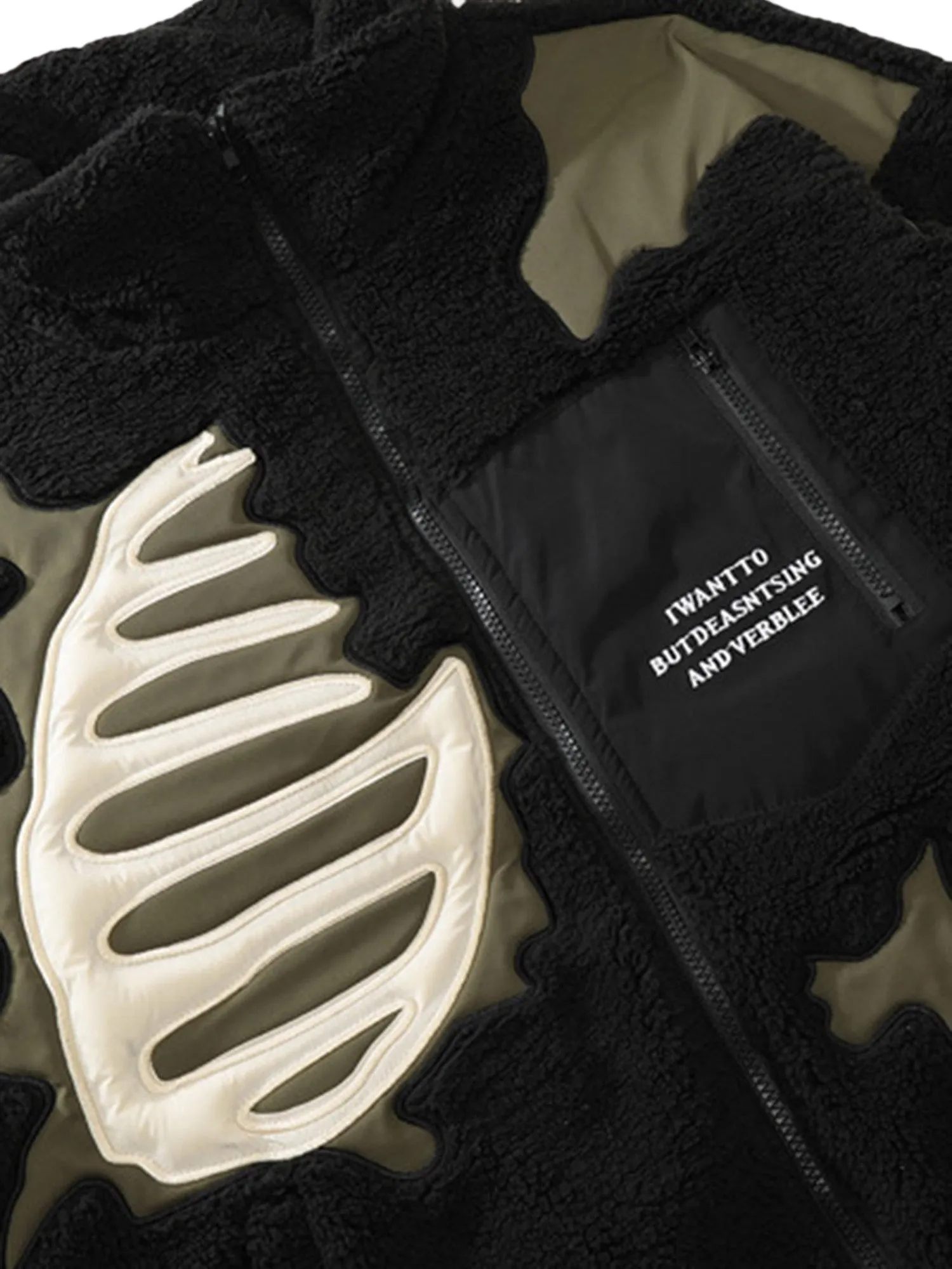 Thesupermade Street Retro Skull Loose Lambswool Jacket - 1927 sold by Thesupermade product image thumbnail 4