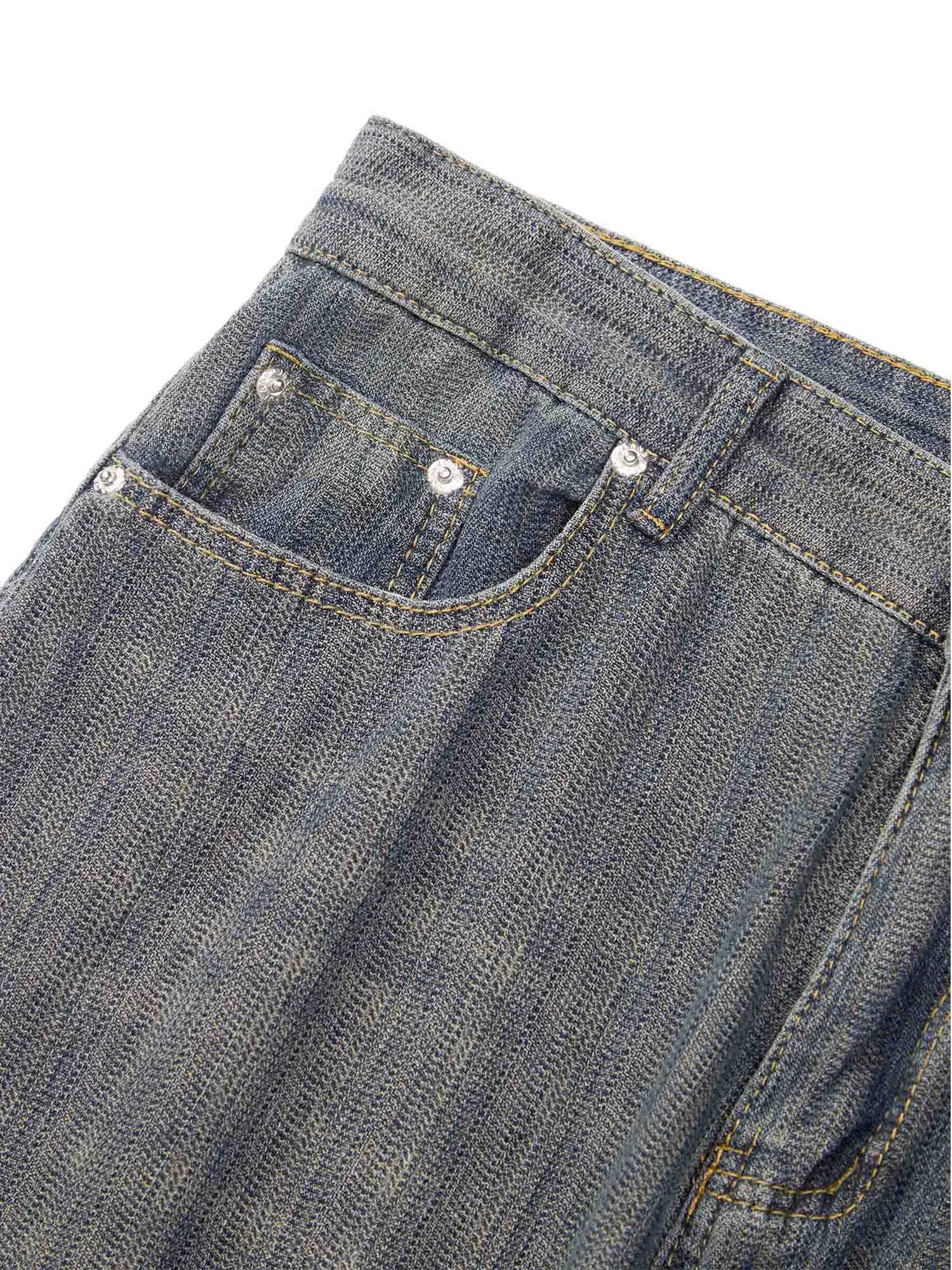Thesupermade Niche All-match Design Textured Jeans sold by Thesupermade product image thumbnail 3