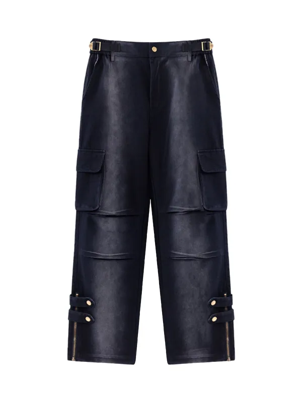 Thesupermade Street Metal Button Casual Pants sold by Thesupermade