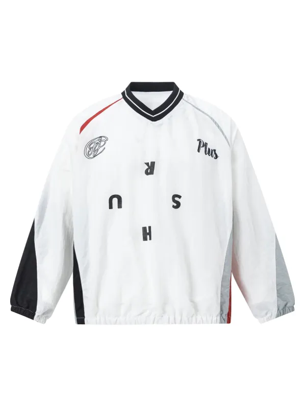 Thesupermade American Retro Patchwork Contrast Color Sweatshirt - 2244 sold by Thesupermade