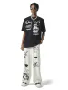 Thesupermade High Street Painted Pleated Drawstring Work Jeans - 2042 sold by Thesupermade