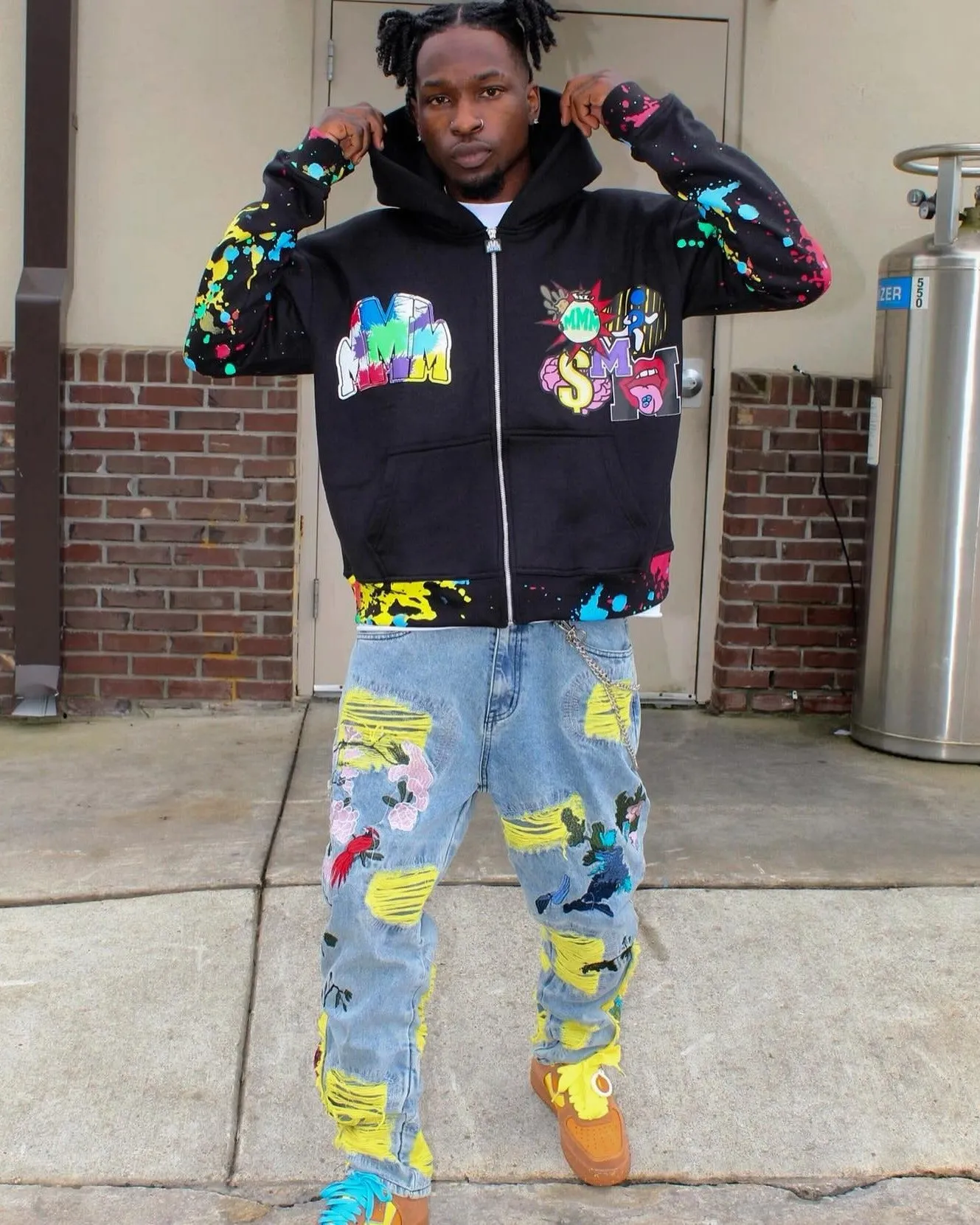 Thesupermade Plum Embroidery Jeans - 1618 sold by Thesupermade product image thumbnail 3