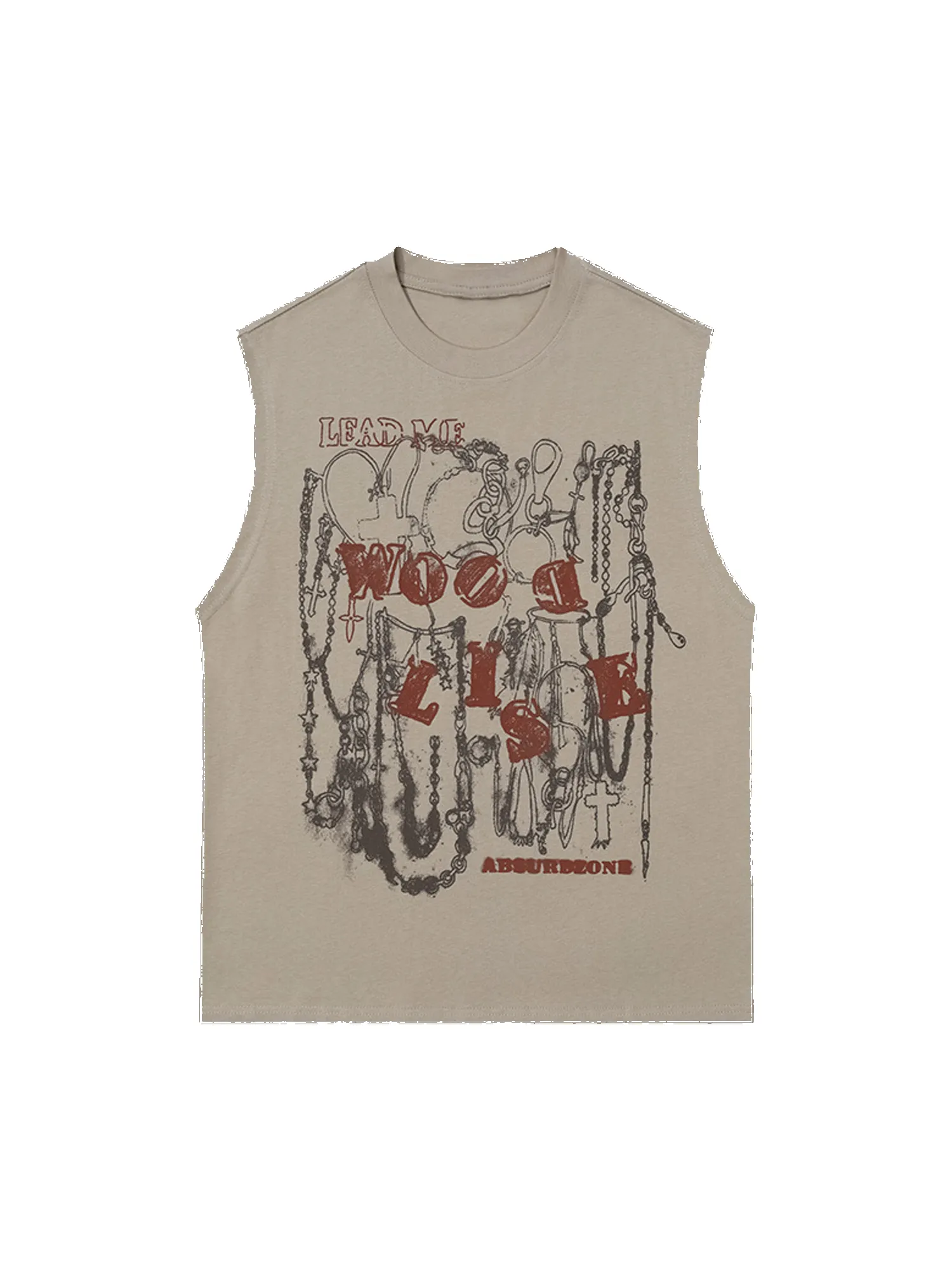 Thesupermade American Retro Creative Printed Vest sold by Thesupermade