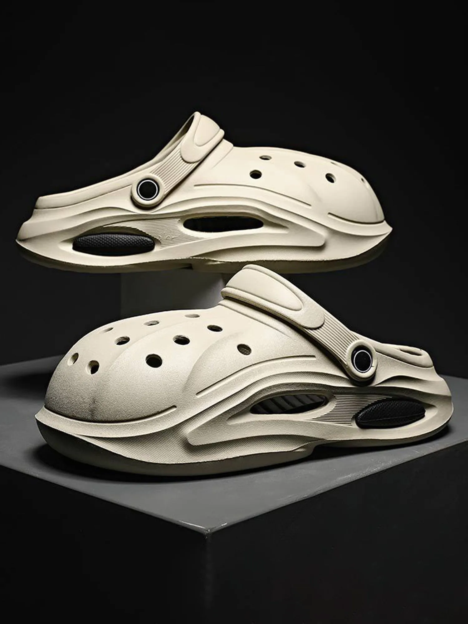 Creative Design Two Hole Hole Thick Sole Slippers sold by Thesupermade product image thumbnail 4