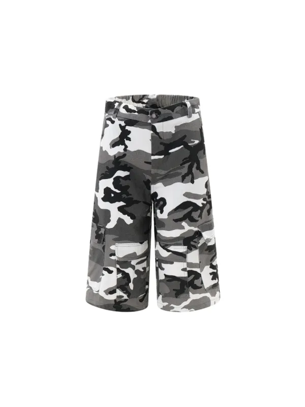 Thesupermade American High Street Camouflage Workwear Casual Jorts sold by Thesupermade