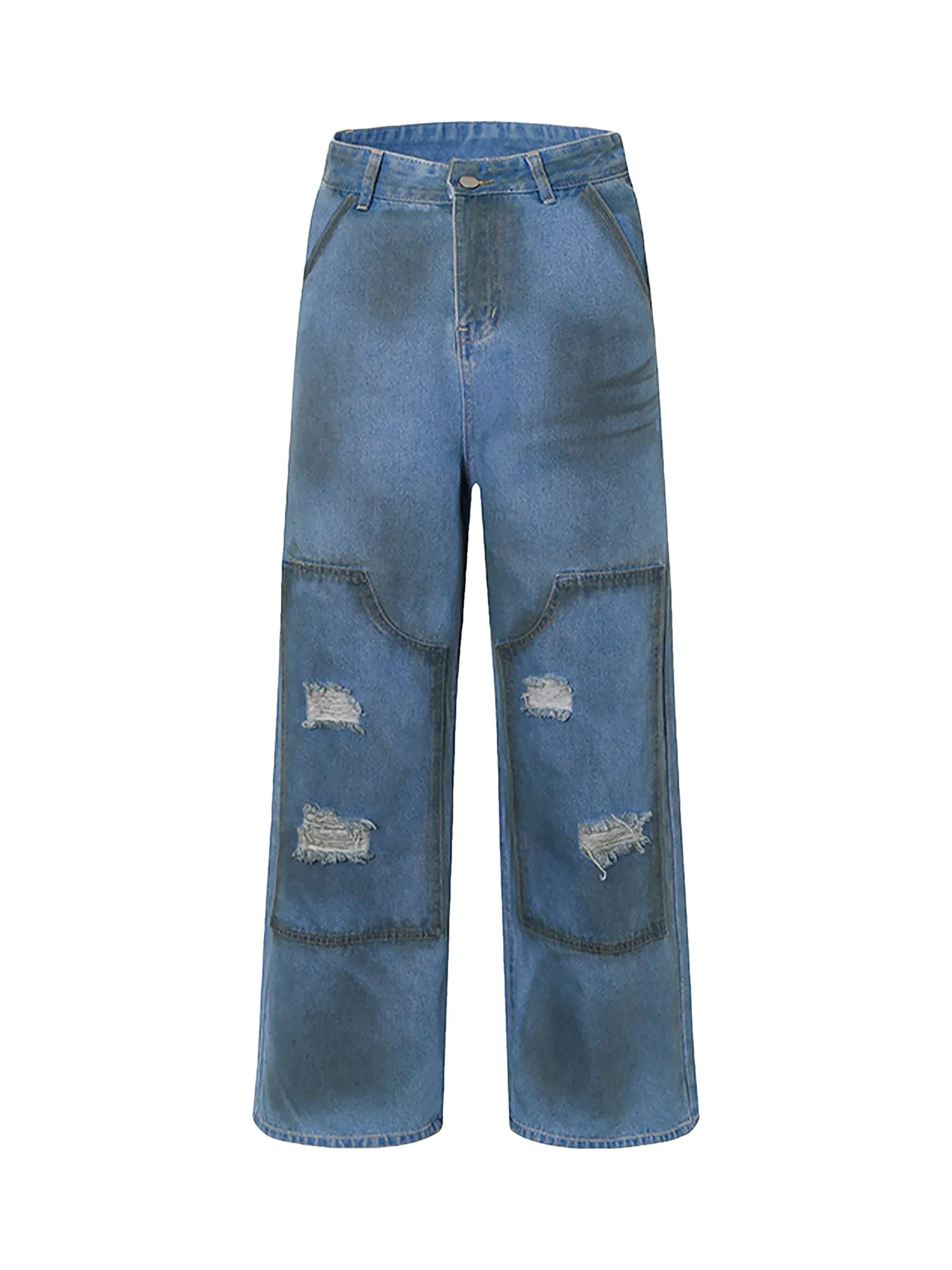 Thesupermade Washed Distressed Jeans - 2143 sold by Thesupermade