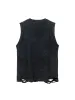 Thesupermade Metallic Embellished Graffiti Floral Print Vest sold by Thesupermade
