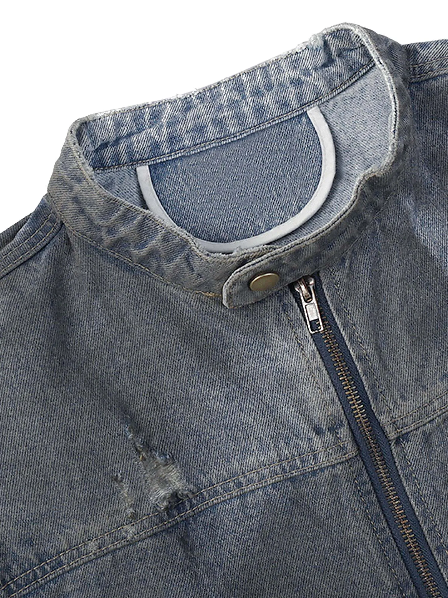 Thesupermade High Street Heavy Washed Denim Jacket sold by Thesupermade product image thumbnail 4