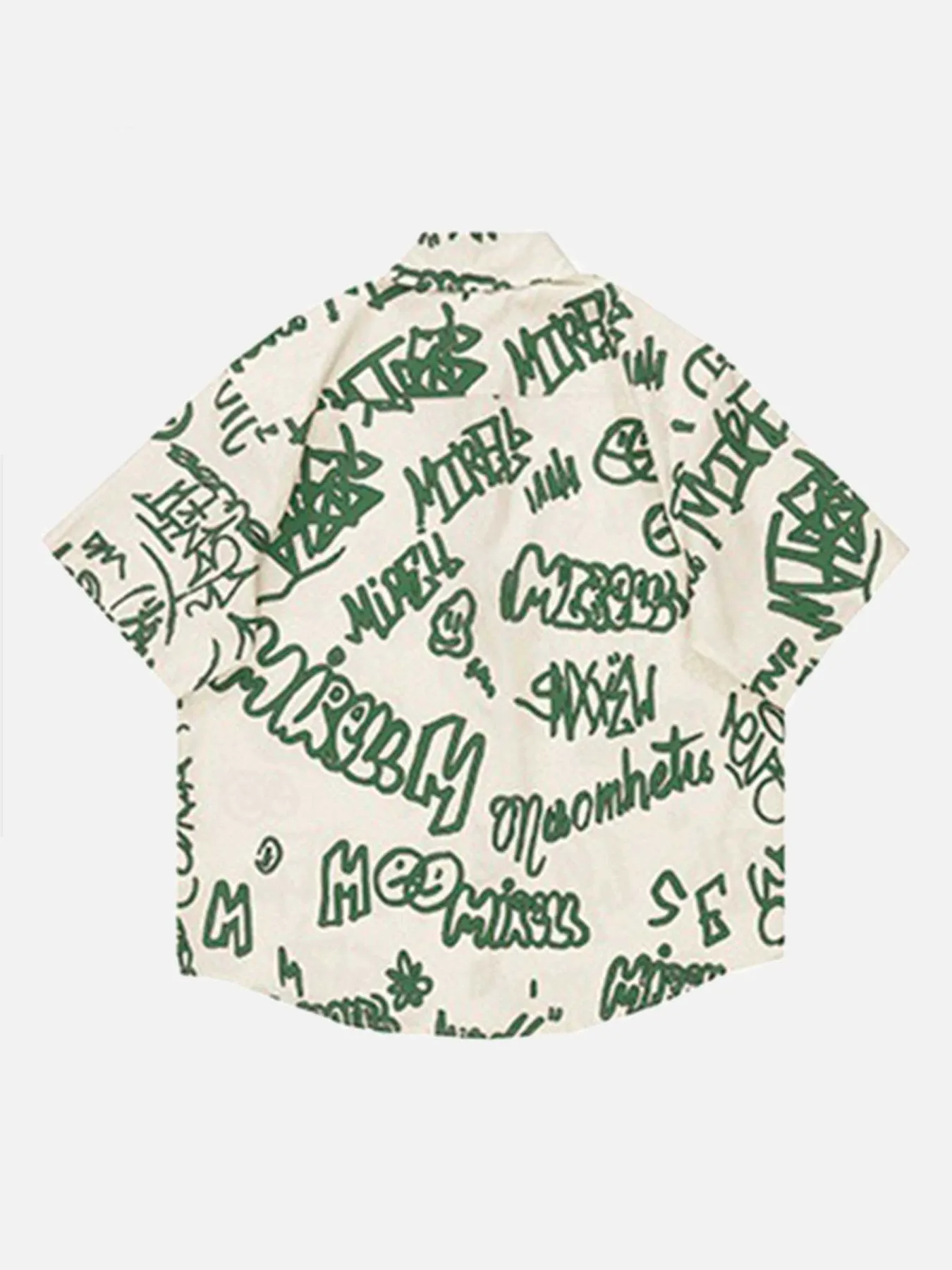 Thesupermade Cartoon Letter Print Shirt sold by Thesupermade product image thumbnail 4