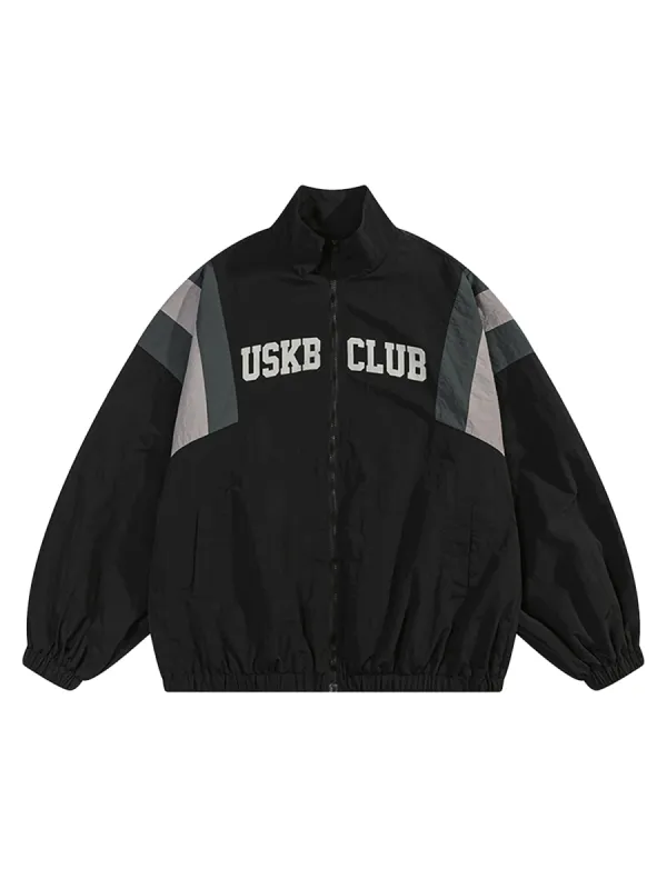 Thesupermade Patchwork Contrasting Windbreaker Jacket sold by Thesupermade
