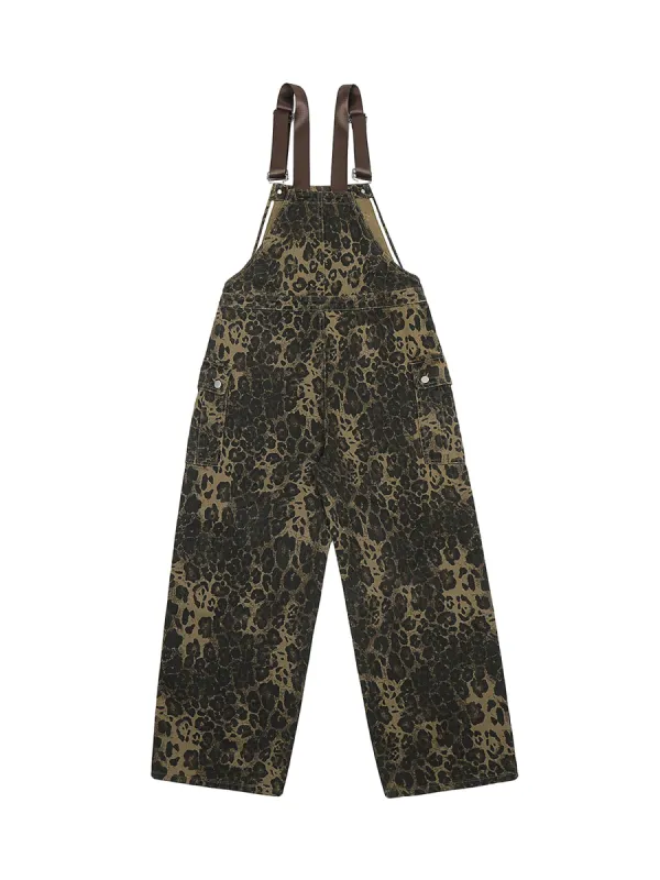 Thesupermade Leopard Print Street Style Workwear Overalls - 2020 sold by Thesupermade