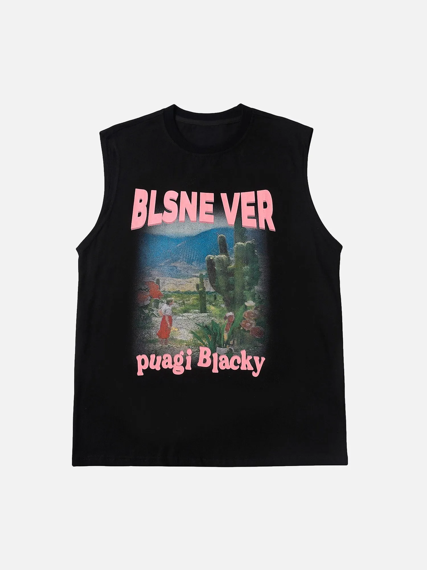 Thesupermade American Retro Hip-hop Printed Sleeveless Vest sold by Thesupermade product image thumbnail 3