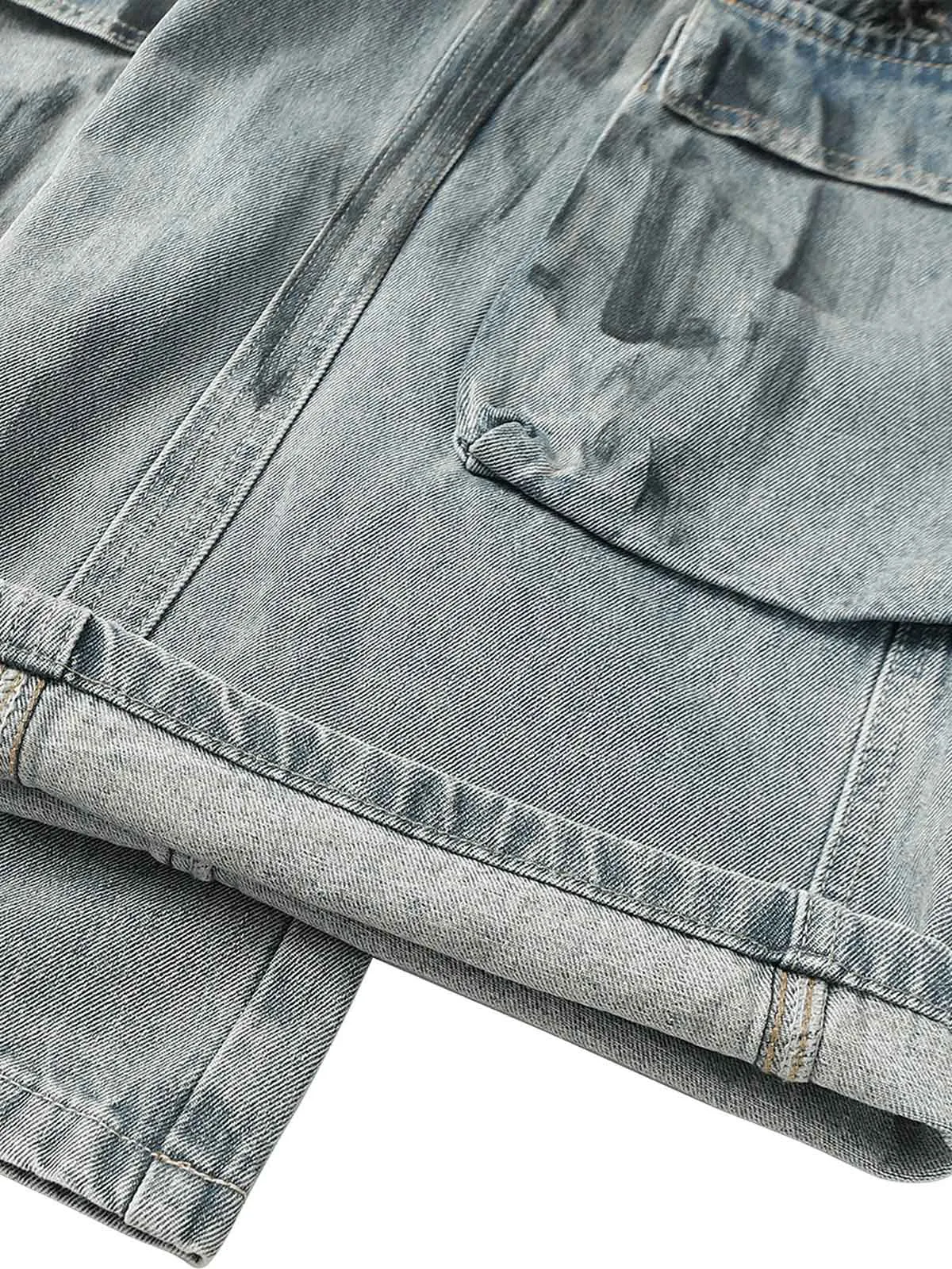 Thesupermade High Street Distressed Workwear Pocket Jeans sold by Thesupermade product image thumbnail 5