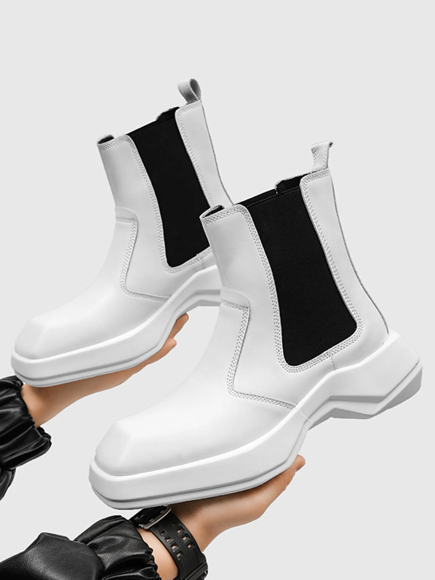 British Style High Top Versatile Chelsea Motorcycle Boots sold by Thesupermade product image thumbnail 4