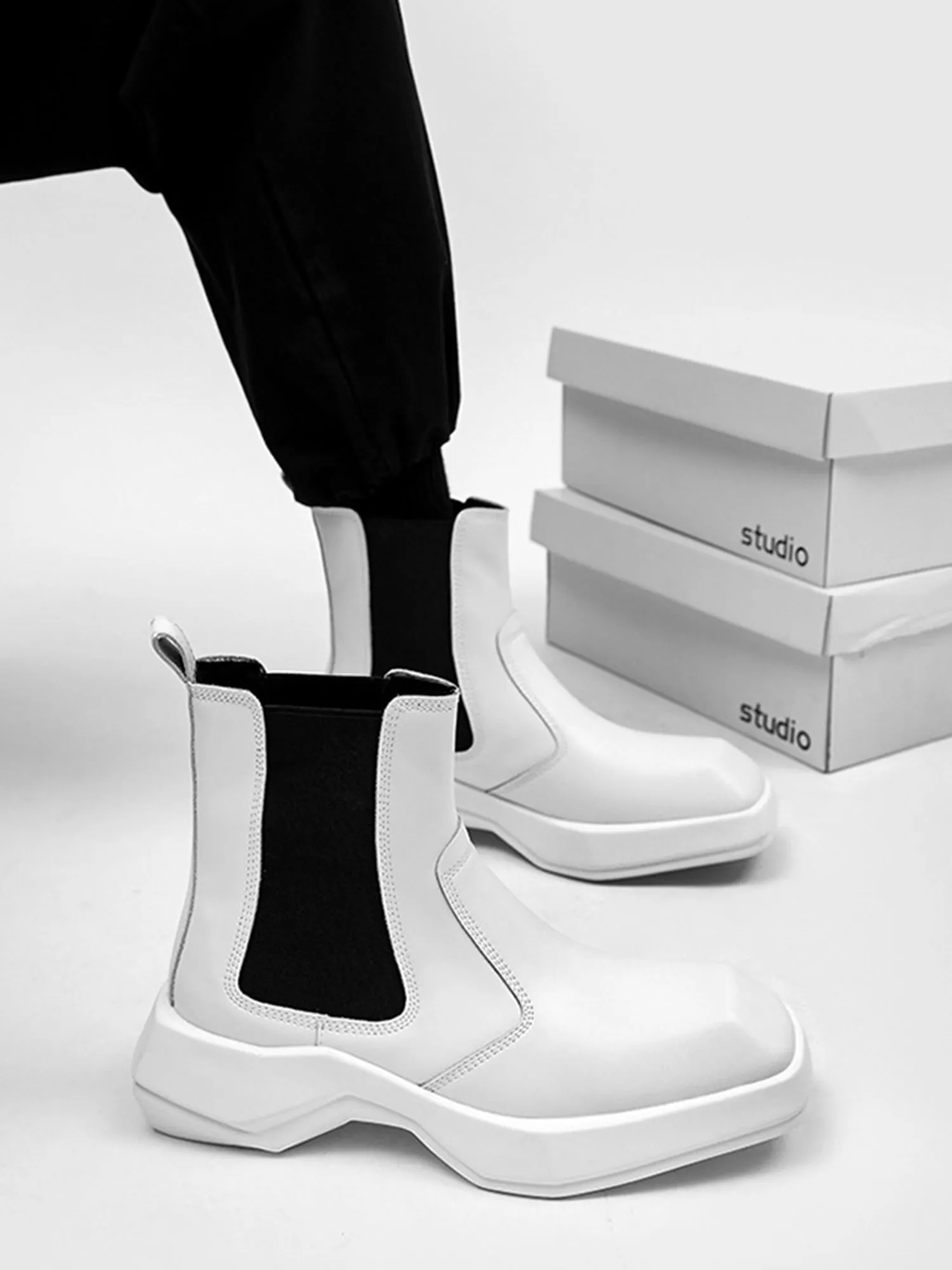 British Style High Top Versatile Chelsea Motorcycle Boots sold by Thesupermade product image thumbnail 5