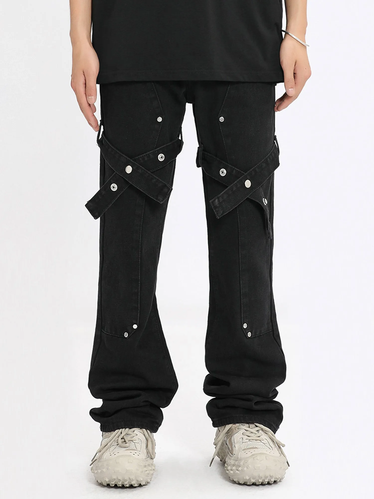 Thesupermade High Street Strappy Straight Leg Casual Work Jeans - 2018 sold by Thesupermade product image thumbnail 2