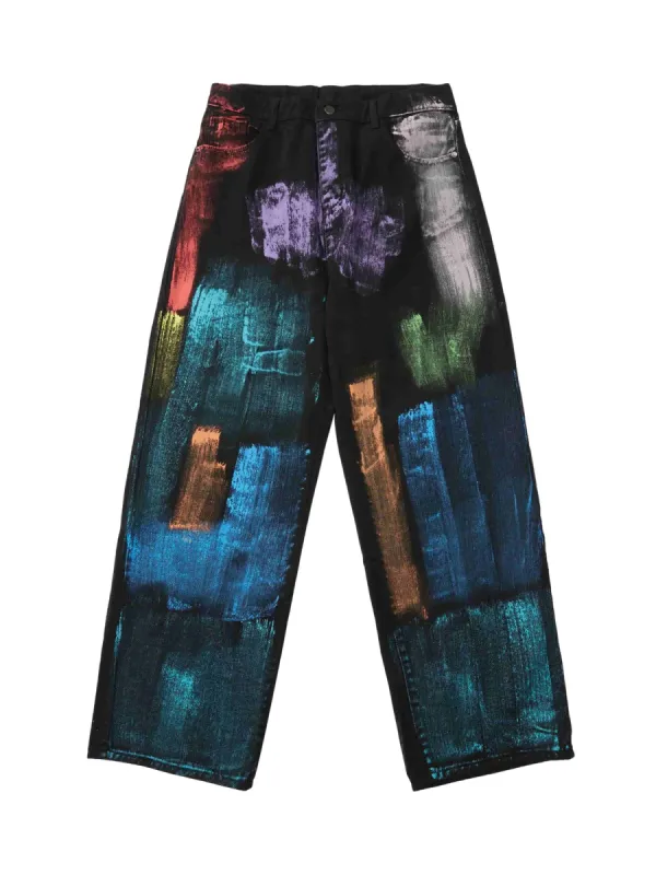 Thesupermade Watercolor Print Jeans - 1582 sold by Thesupermade