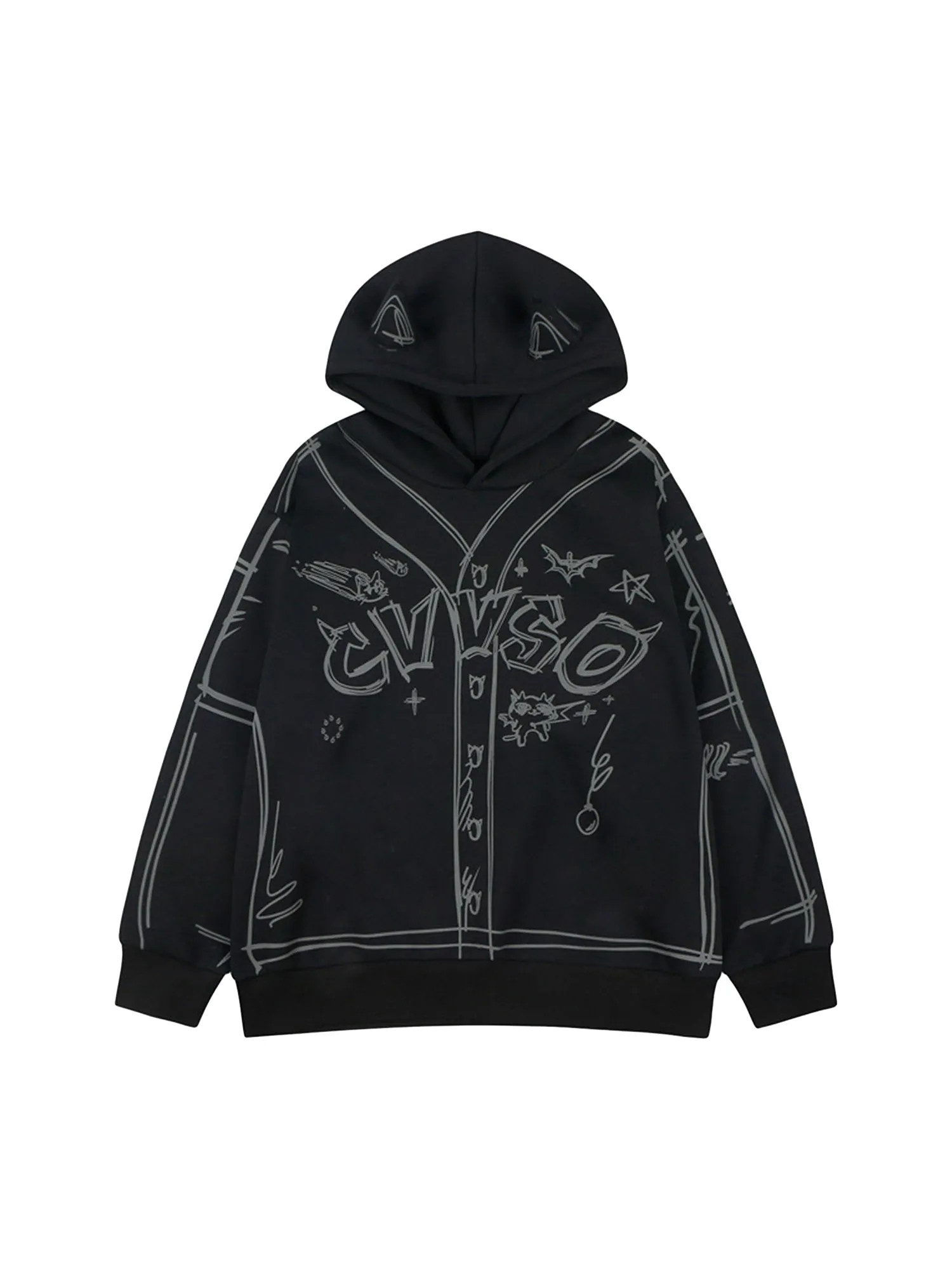 Thesupermade Graffiti Fleece Hoodie sold by Thesupermade