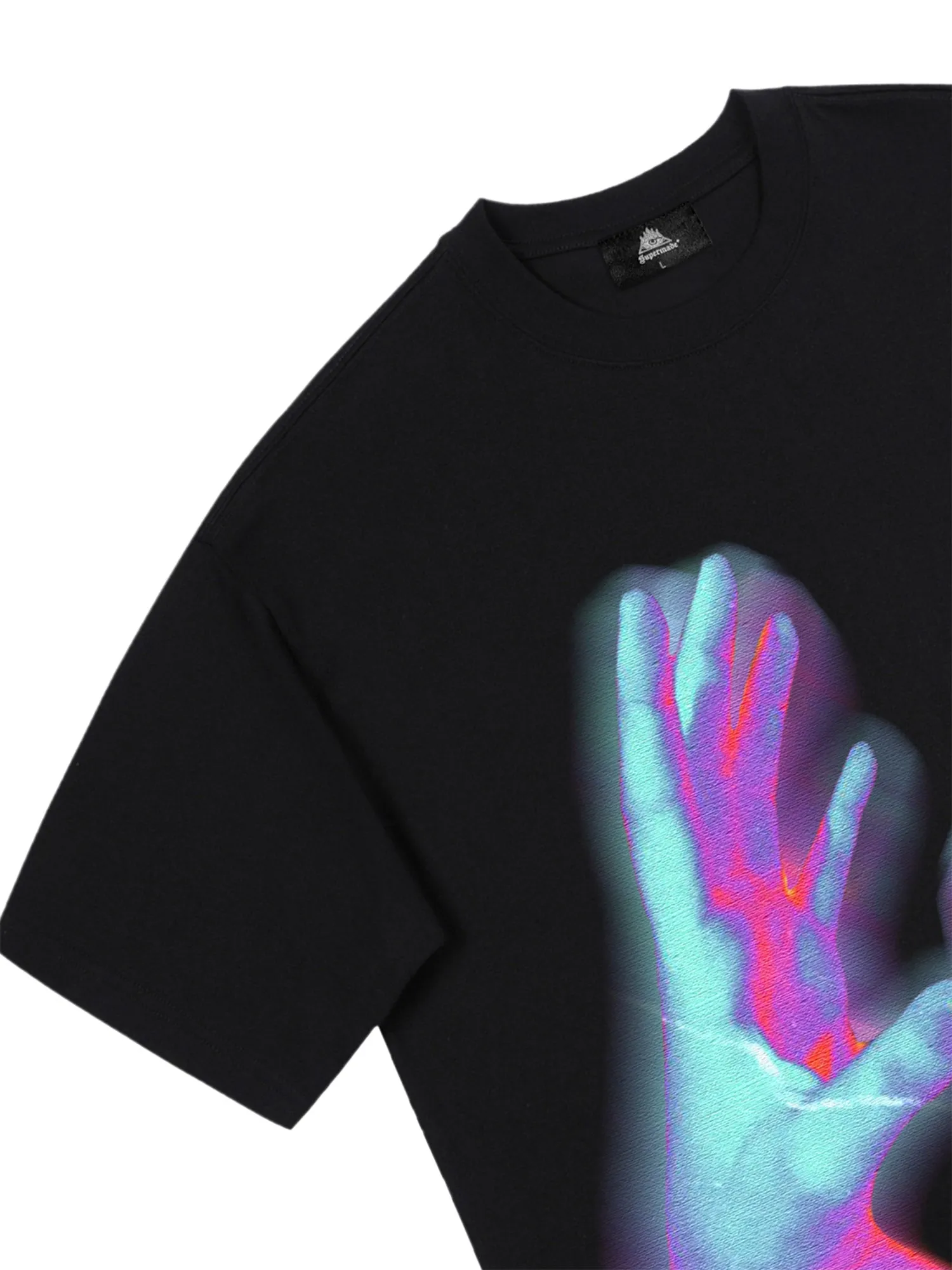 Thesupermade Vintage Palm Touch Printed T-shirt sold by Thesupermade product image thumbnail 4