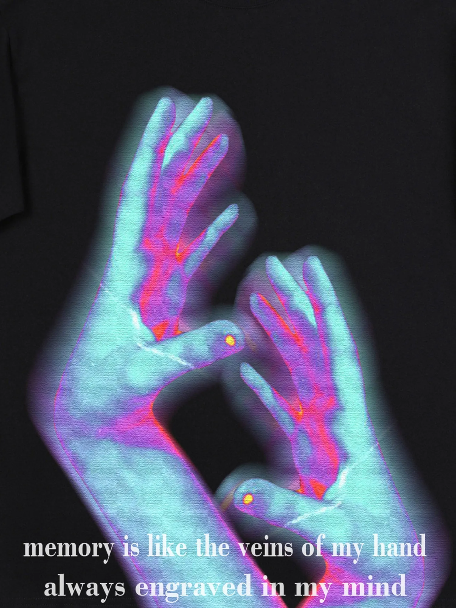 Thesupermade Vintage Palm Touch Printed T-shirt sold by Thesupermade product image thumbnail 3