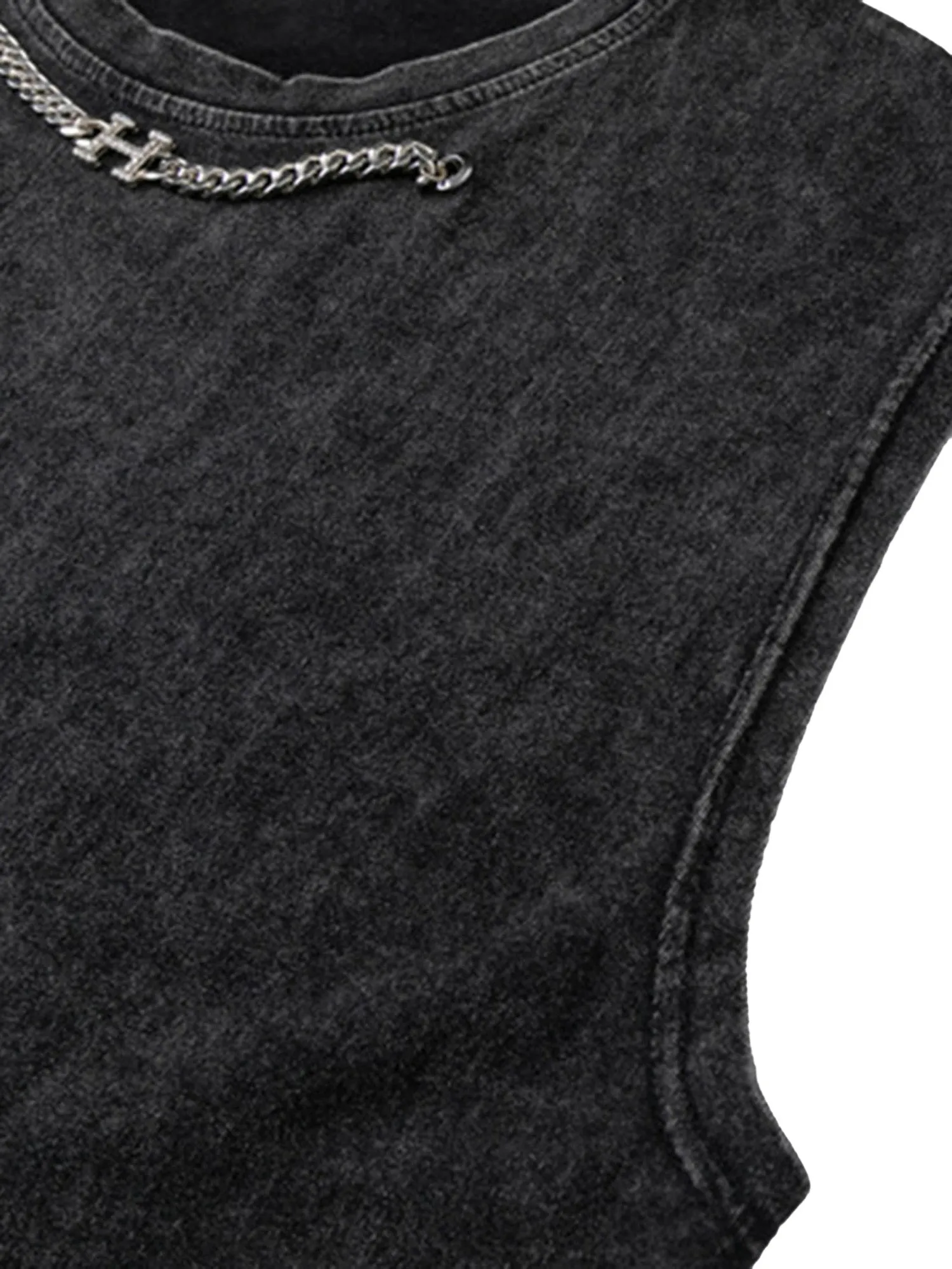 Thesupermade Hip-hop Loose Washed Undershirt -1606 sold by Thesupermade product image thumbnail 5
