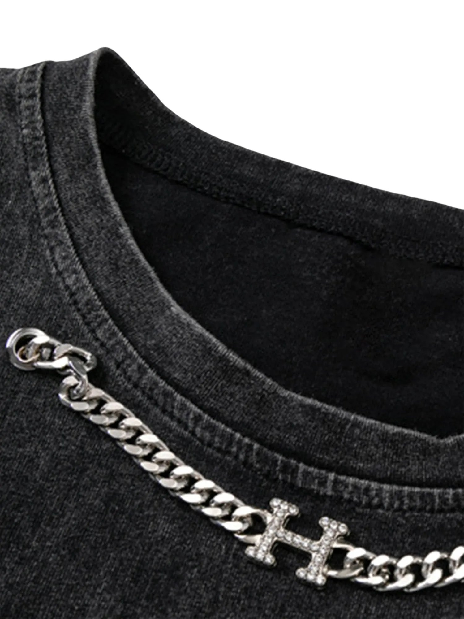 Thesupermade Hip-hop Loose Washed Undershirt -1606 sold by Thesupermade product image thumbnail 3