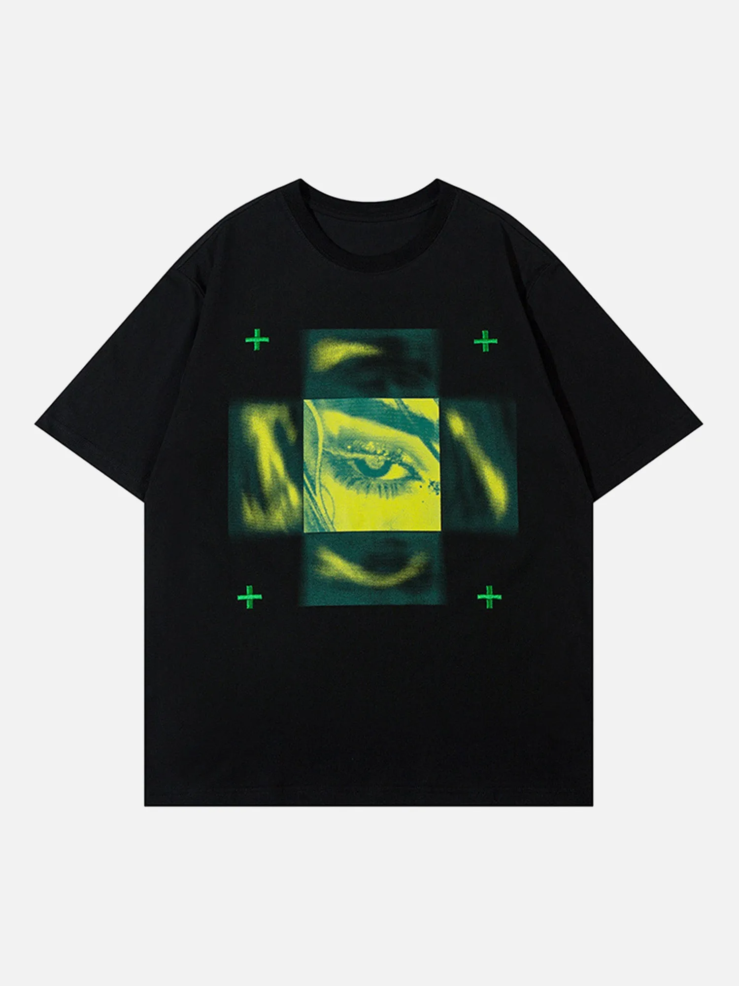 Thesupermade American Retro Cross Print Hip-hop T-shirt sold by Thesupermade