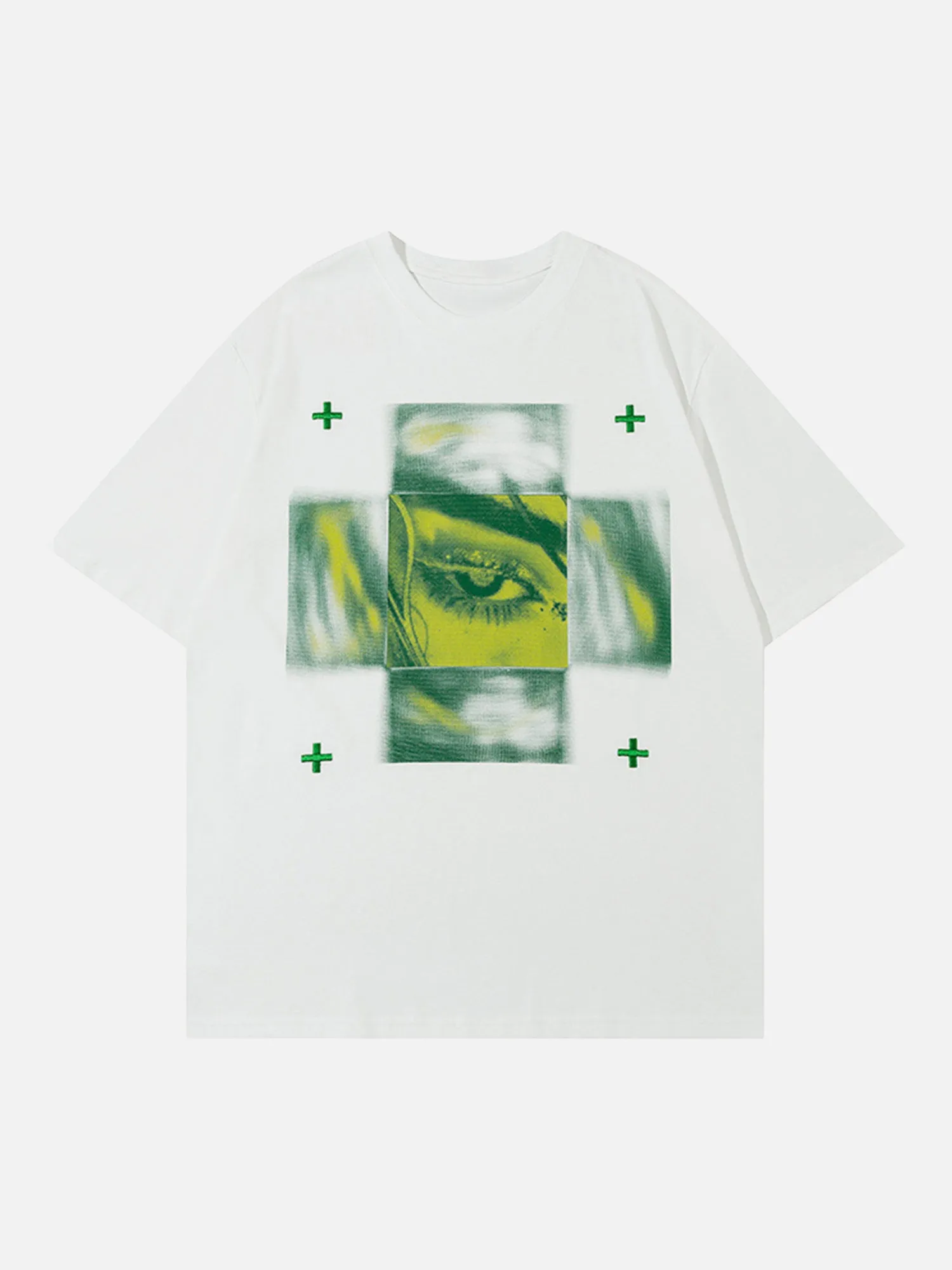 Thesupermade American Retro Cross Print Hip-hop T-shirt sold by Thesupermade product image thumbnail 3