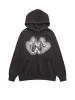 Thesupermade Raw Edge Embroidered Patch Graphic Hoodie sold by Thesupermade