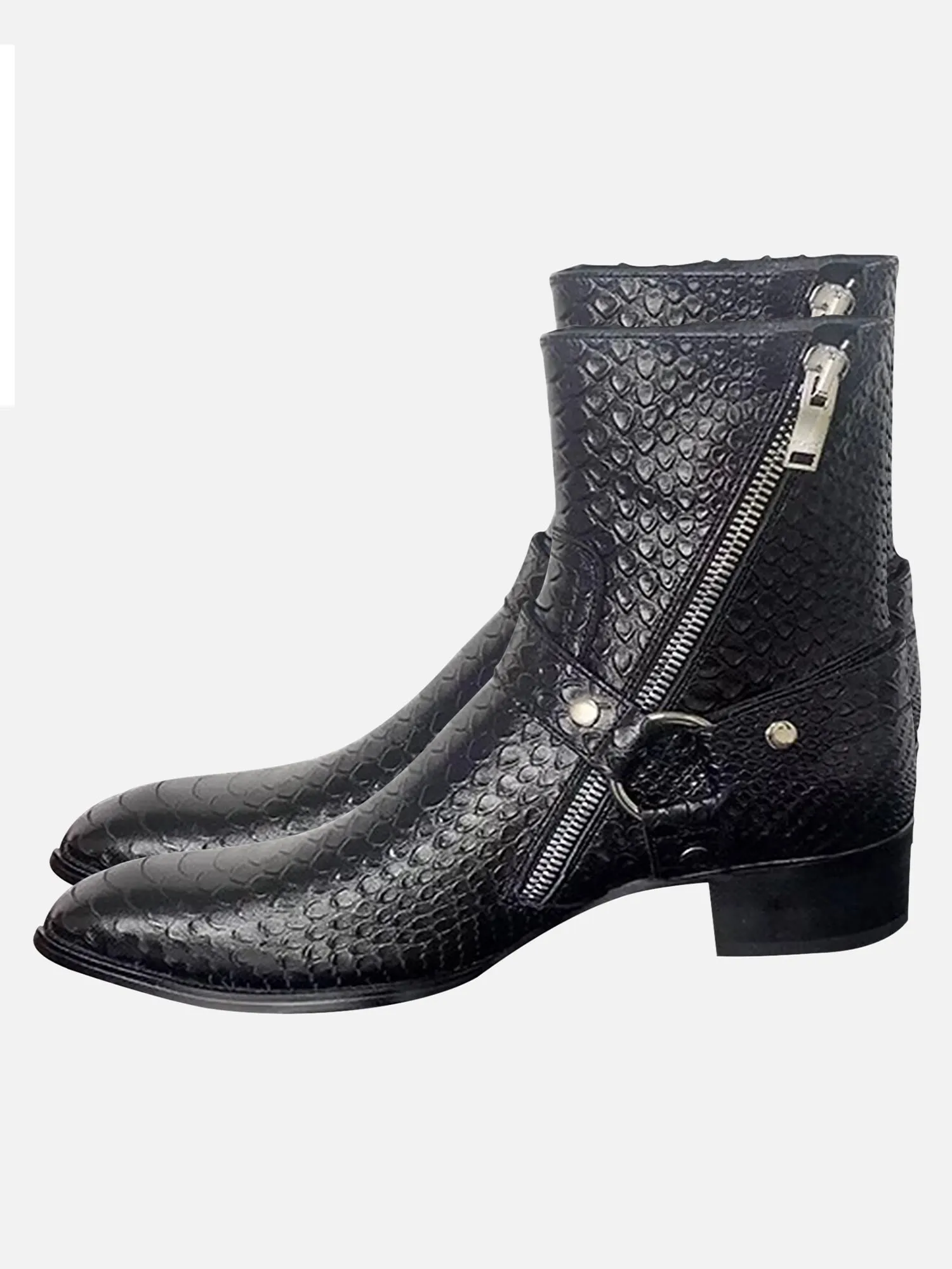 Snake Print OG Buckle Chelsea Boots sold by Thesupermade