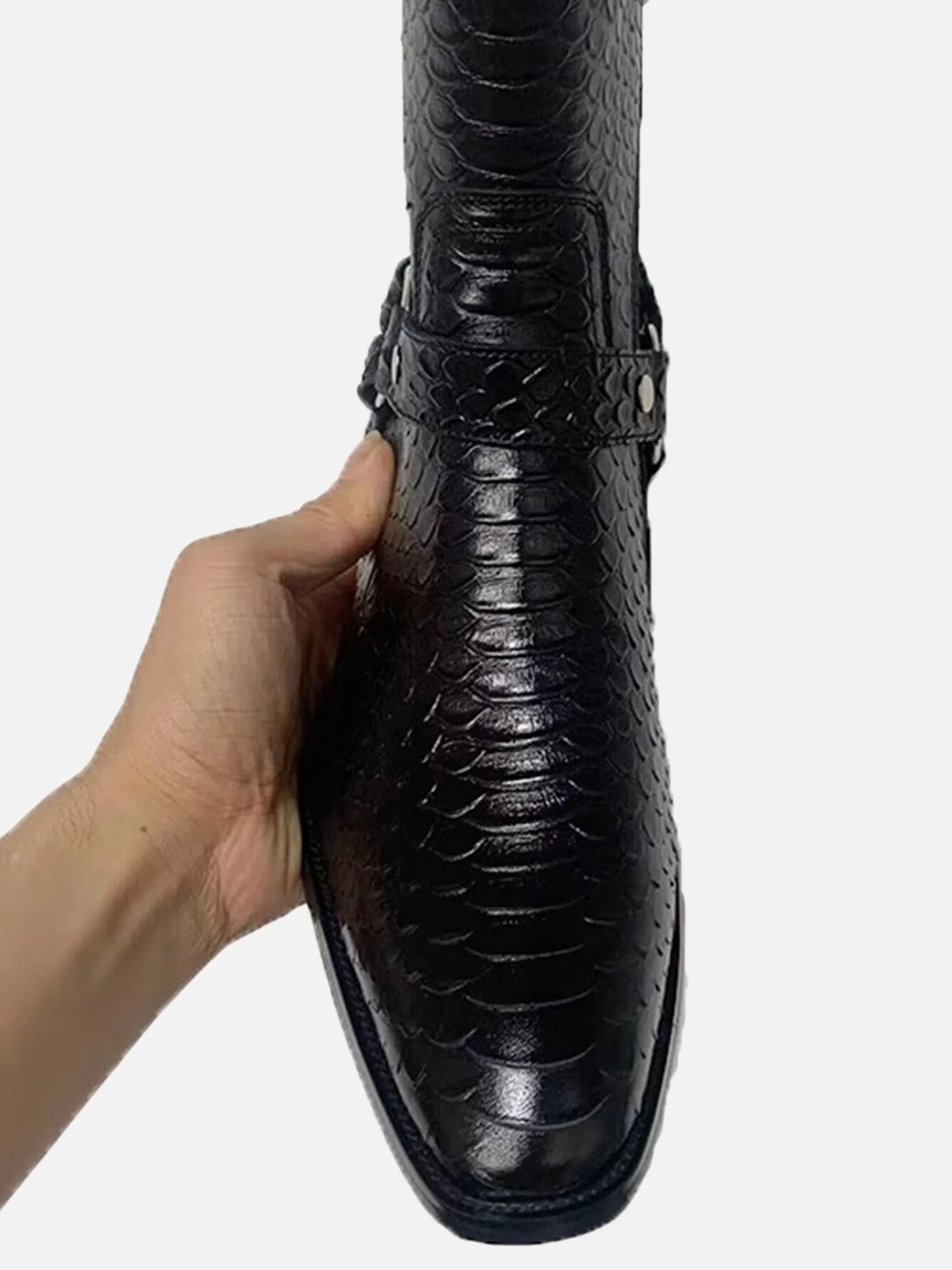 Snake Print OG Buckle Chelsea Boots sold by Thesupermade product image thumbnail 5