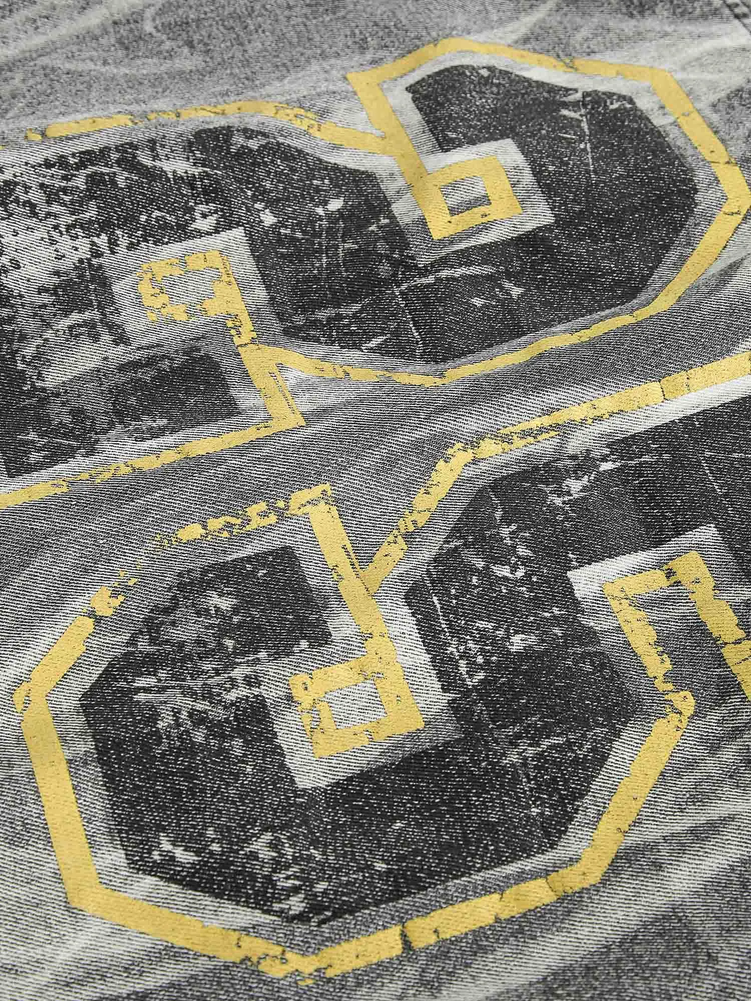 Thesupermade Hip-hop Distressed Washed Printed Denim Jacket - 2239 sold by Thesupermade product image thumbnail 4