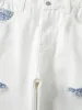 Thesupermade Color-blocking Ripped Straight-leg Jeans sold by Thesupermade