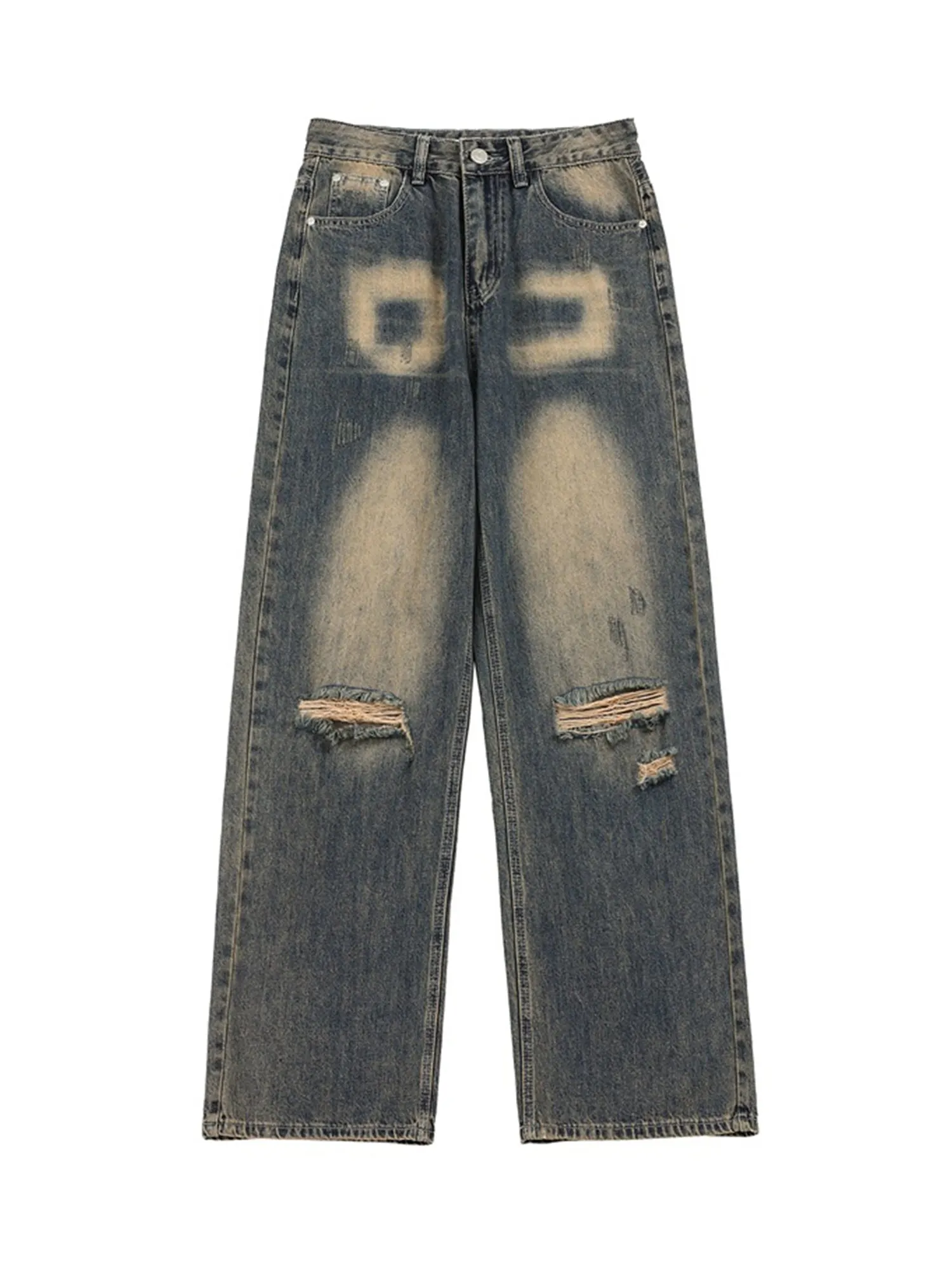 Thesupermade High Street Distressed Washed Ripped Jeans sold by Thesupermade