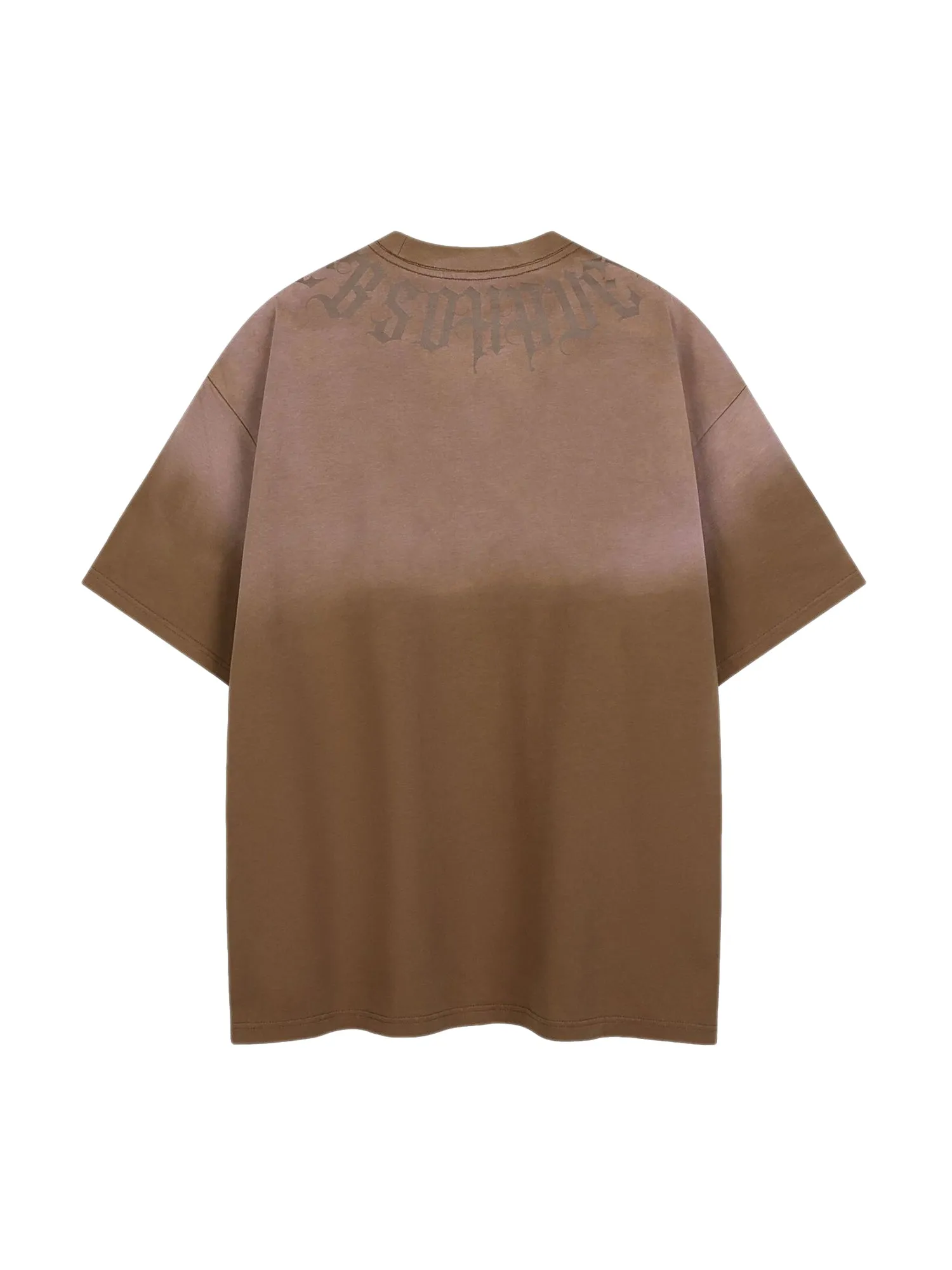 Retro Gradient Letter Printed Washed Oversize T-shirt sold by Thesupermade product image thumbnail 4