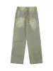 Thesupermade Street Zipper Design Washed Jeans sold by Thesupermade
