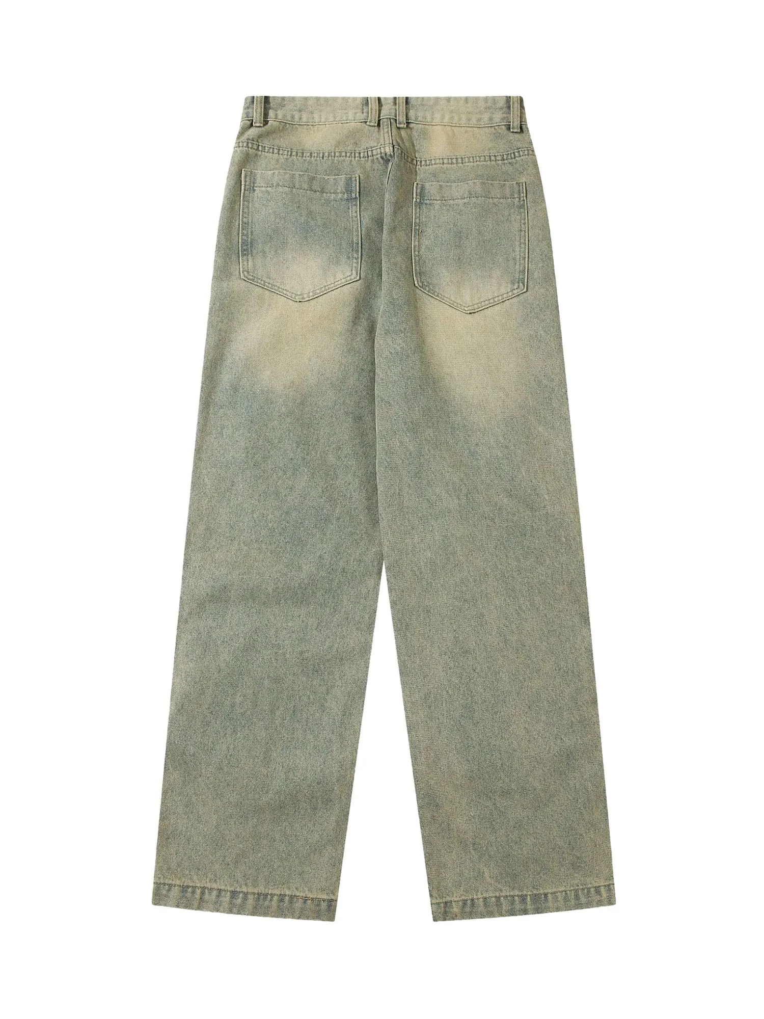 Thesupermade Street Zipper Design Washed Jeans sold by Thesupermade product image thumbnail 4