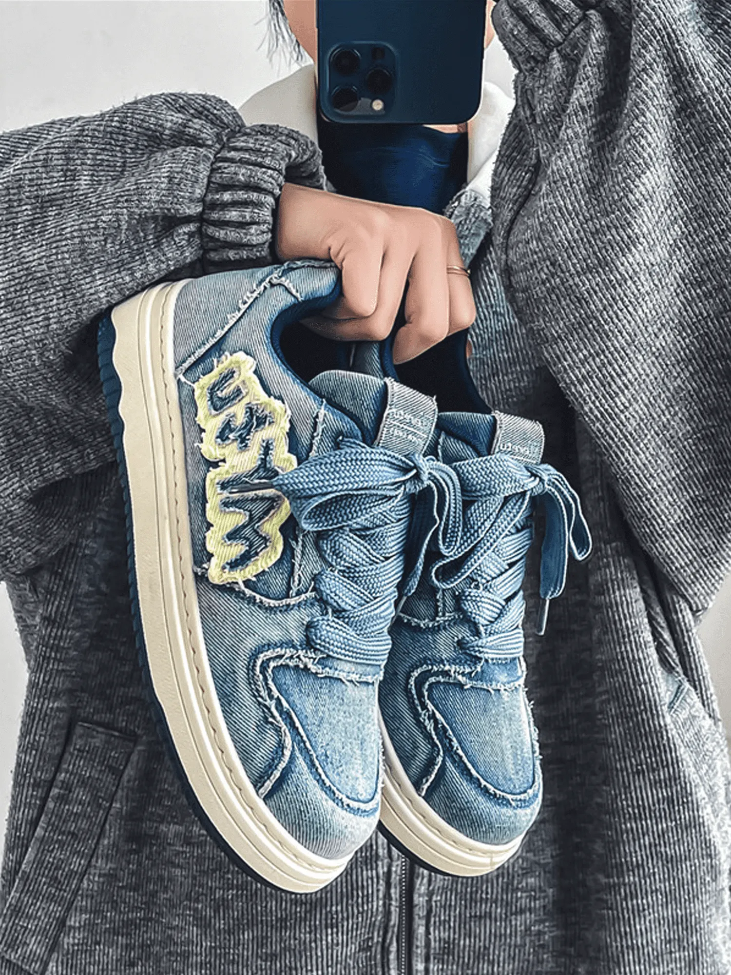 Thesupermade Retro Patch Design Casual Sneakers - 2101 sold by Thesupermade product image thumbnail 4