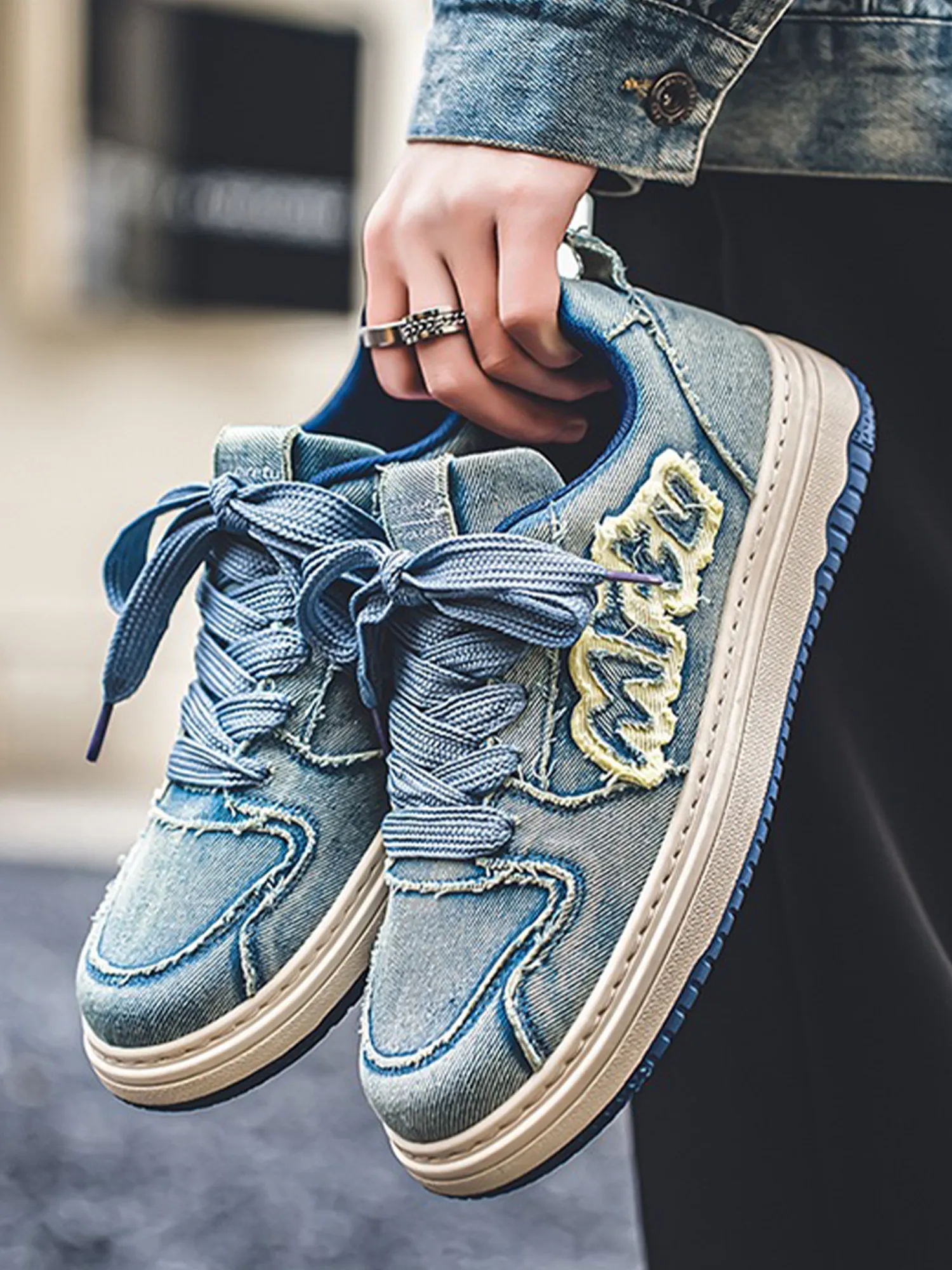 Thesupermade Retro Patch Design Casual Sneakers - 2101 sold by Thesupermade product image thumbnail 5